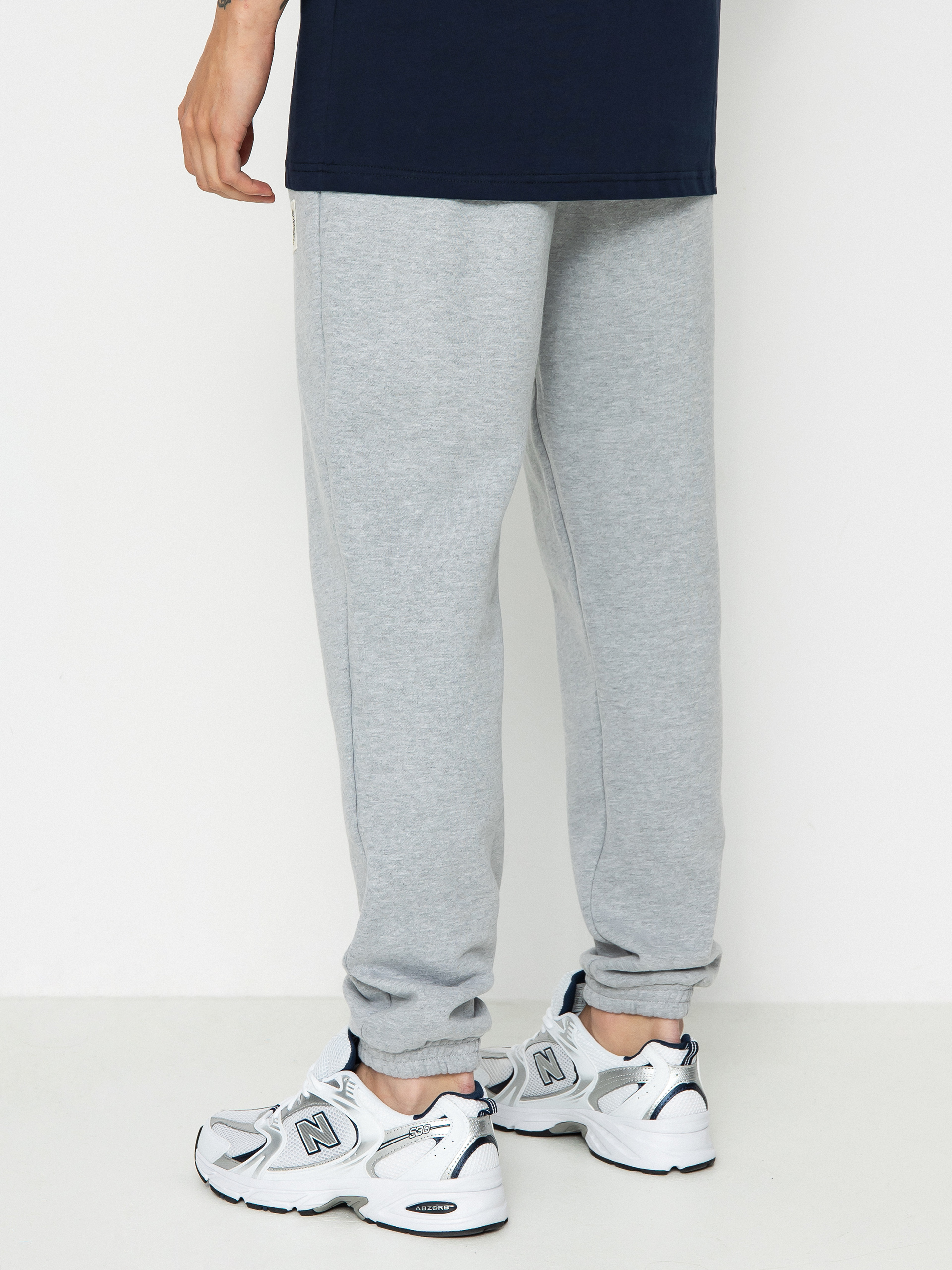 Pantaloni MassDnm Patch Straight Fit (light heather grey)