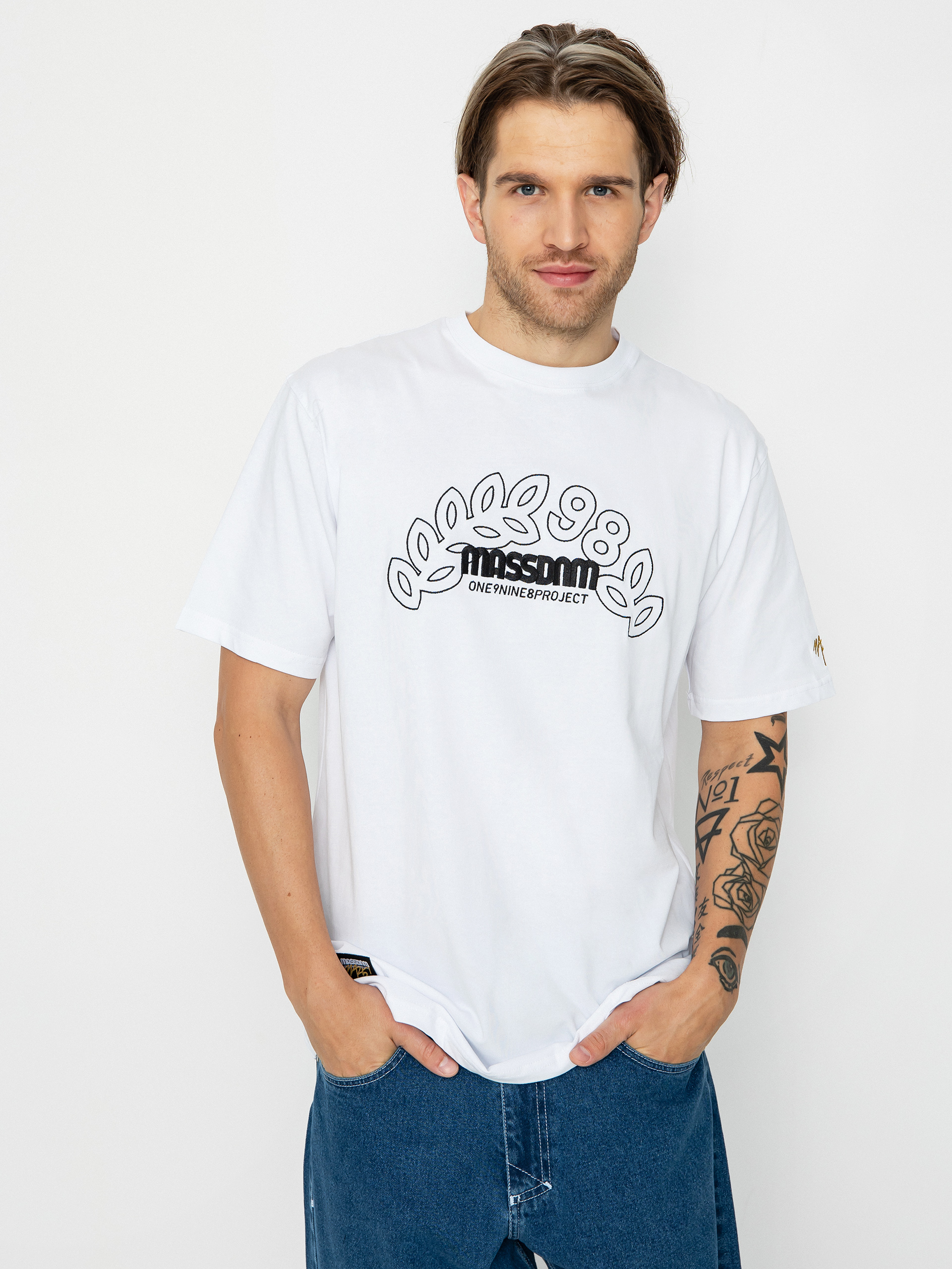 Tricou MassDnm Leafs (white)