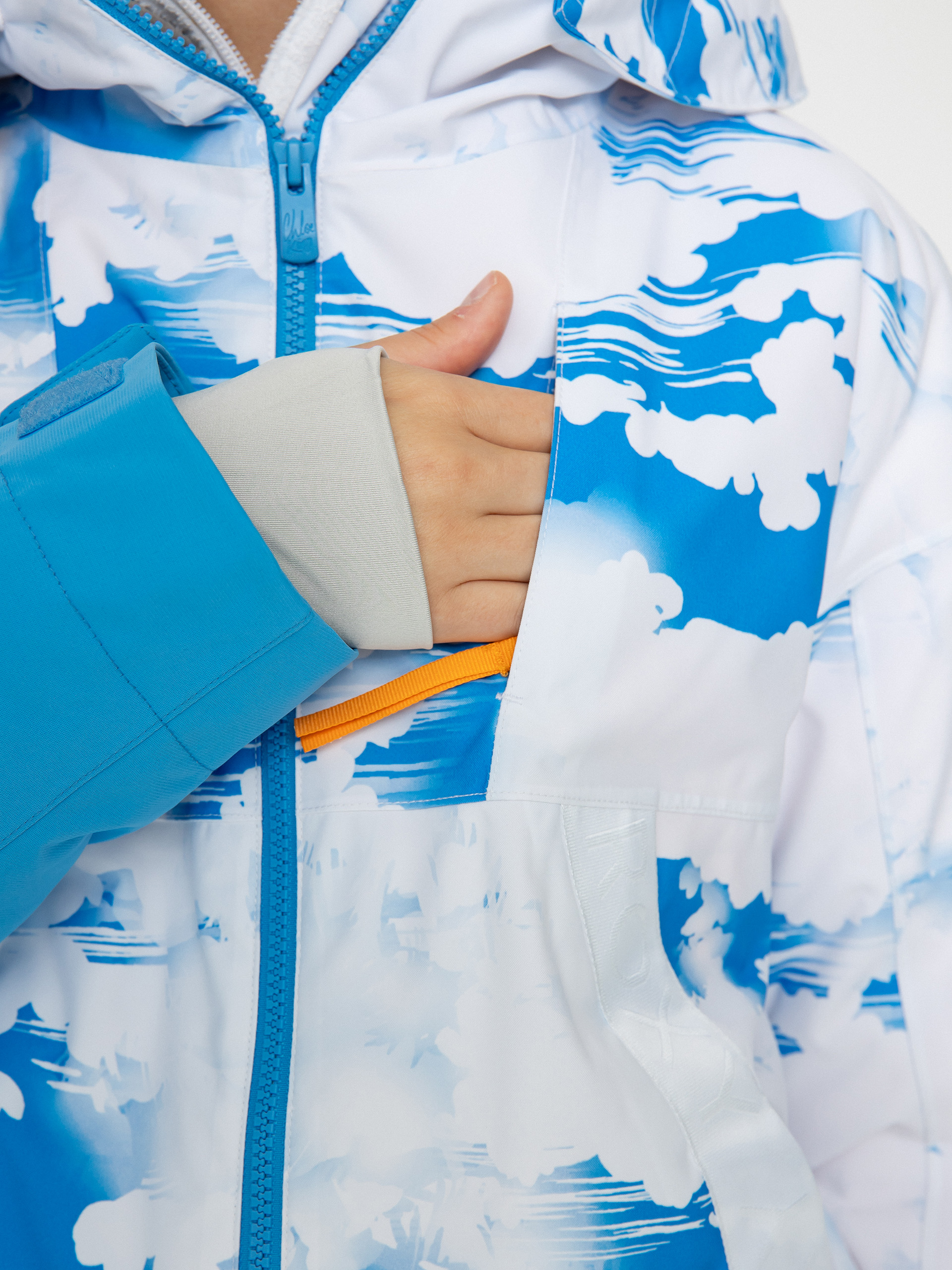 Pentru femei Geacă de snowboard Roxy Chloe Kim (azure blue clouds)