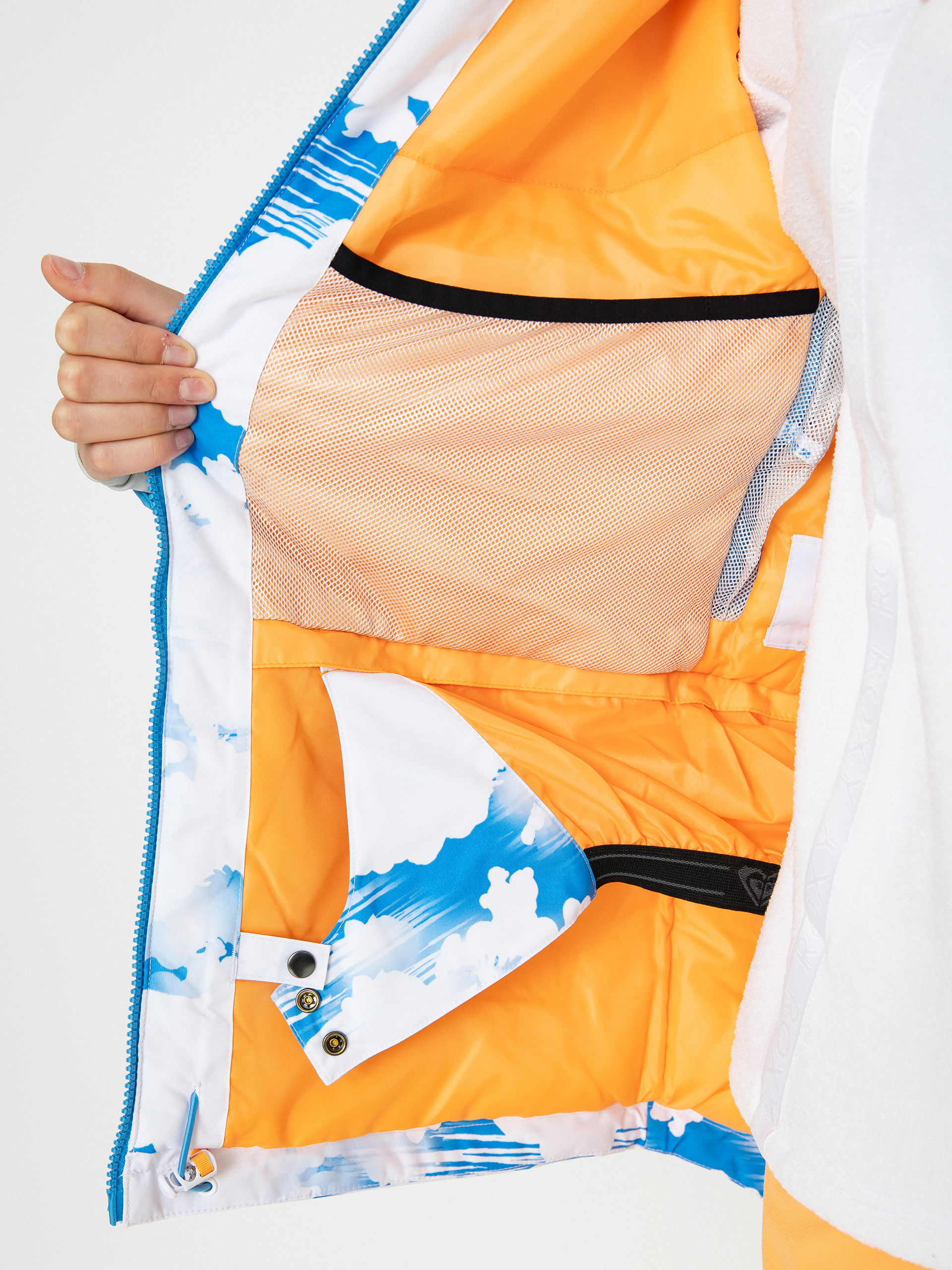 Pentru femei Geacă de snowboard Roxy Chloe Kim (azure blue clouds)