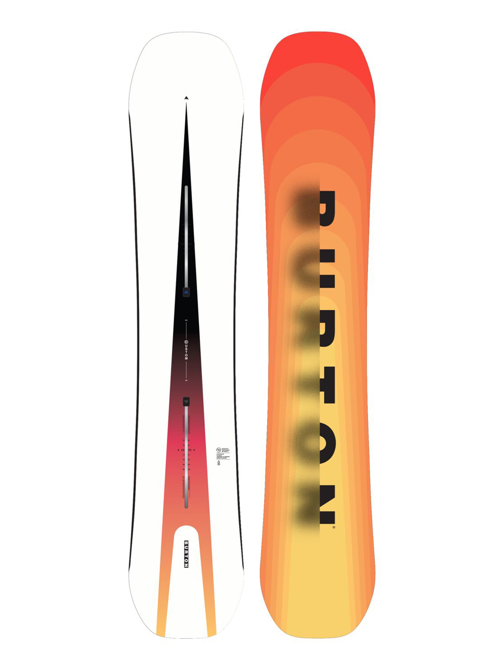 Snowboard Burton Custom Flying V - alb, portocaliu, multicolor