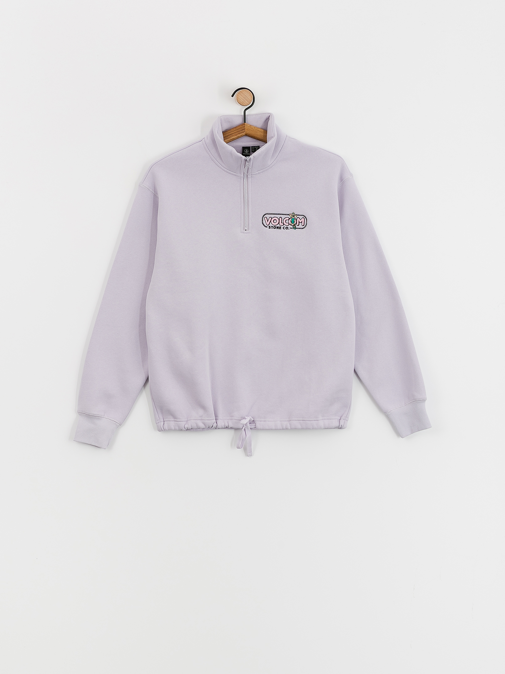 Hanorac cu glugă Volcom Overtheenker Mock Neck Wmn (light orchid)