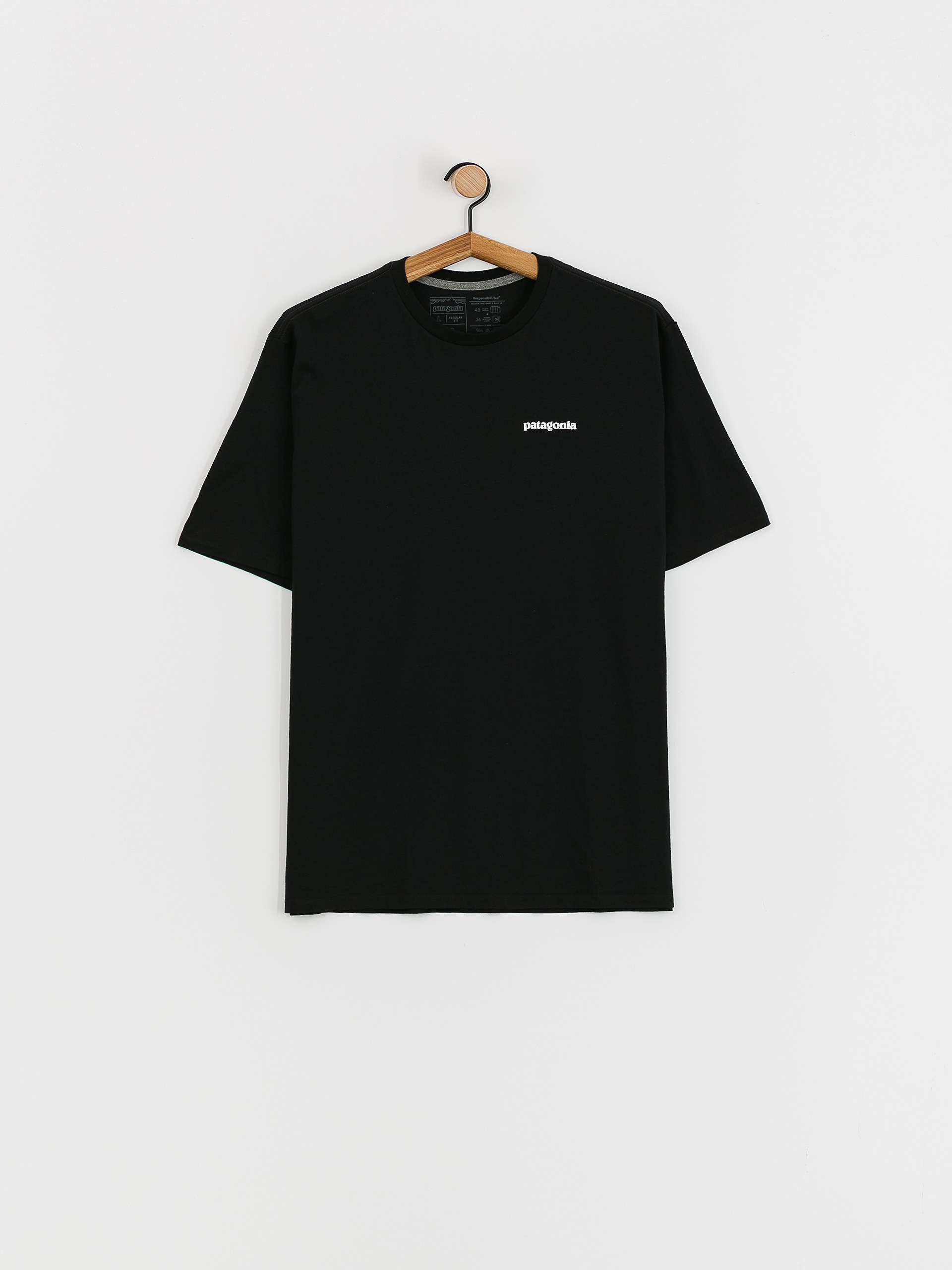 Tricou Patagonia P6 Logo Responsibili (black)