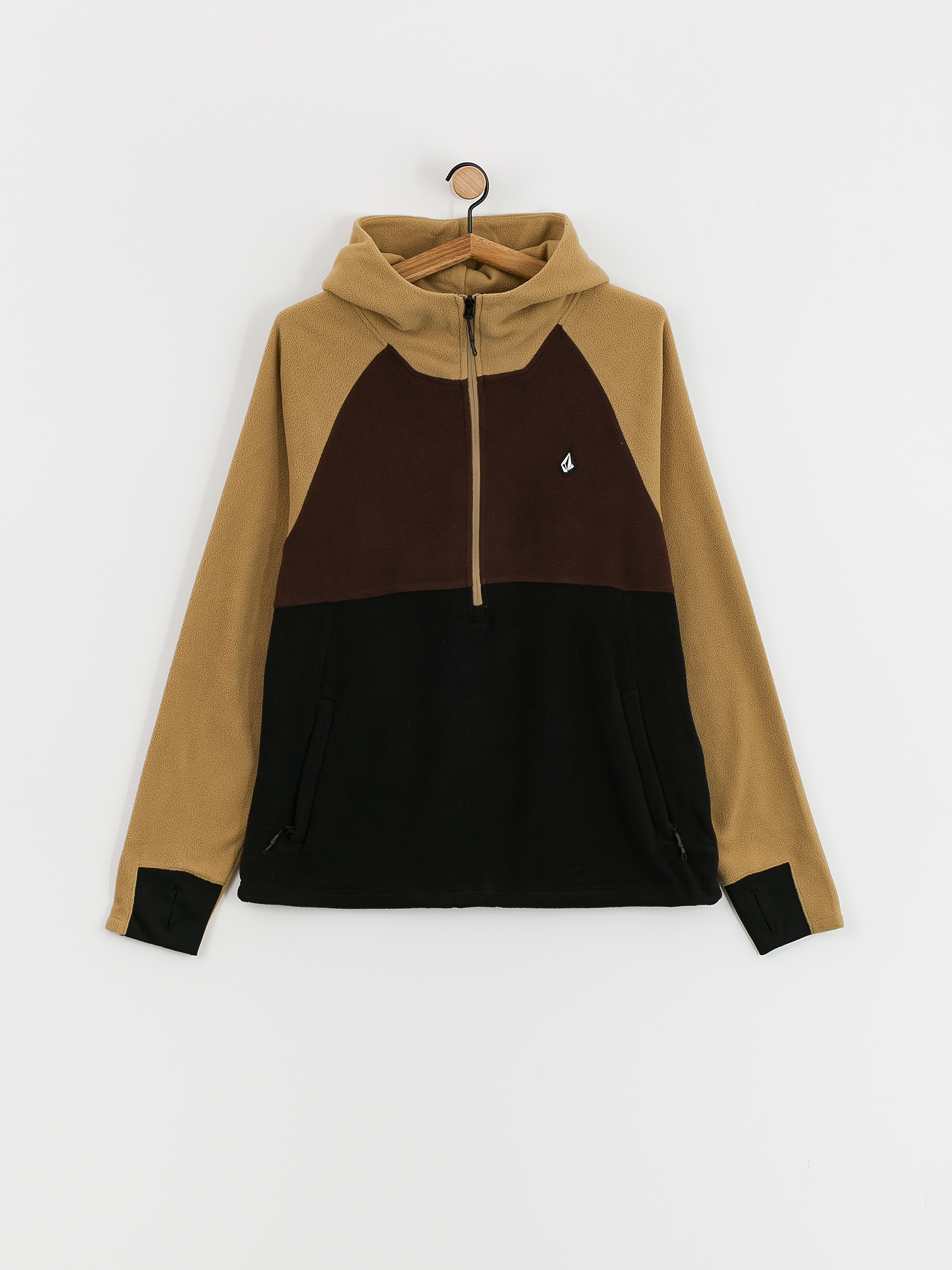 Pentru bărbați Hanorac termic Volcom Polar 1/2 Zip HD (dark khaki)