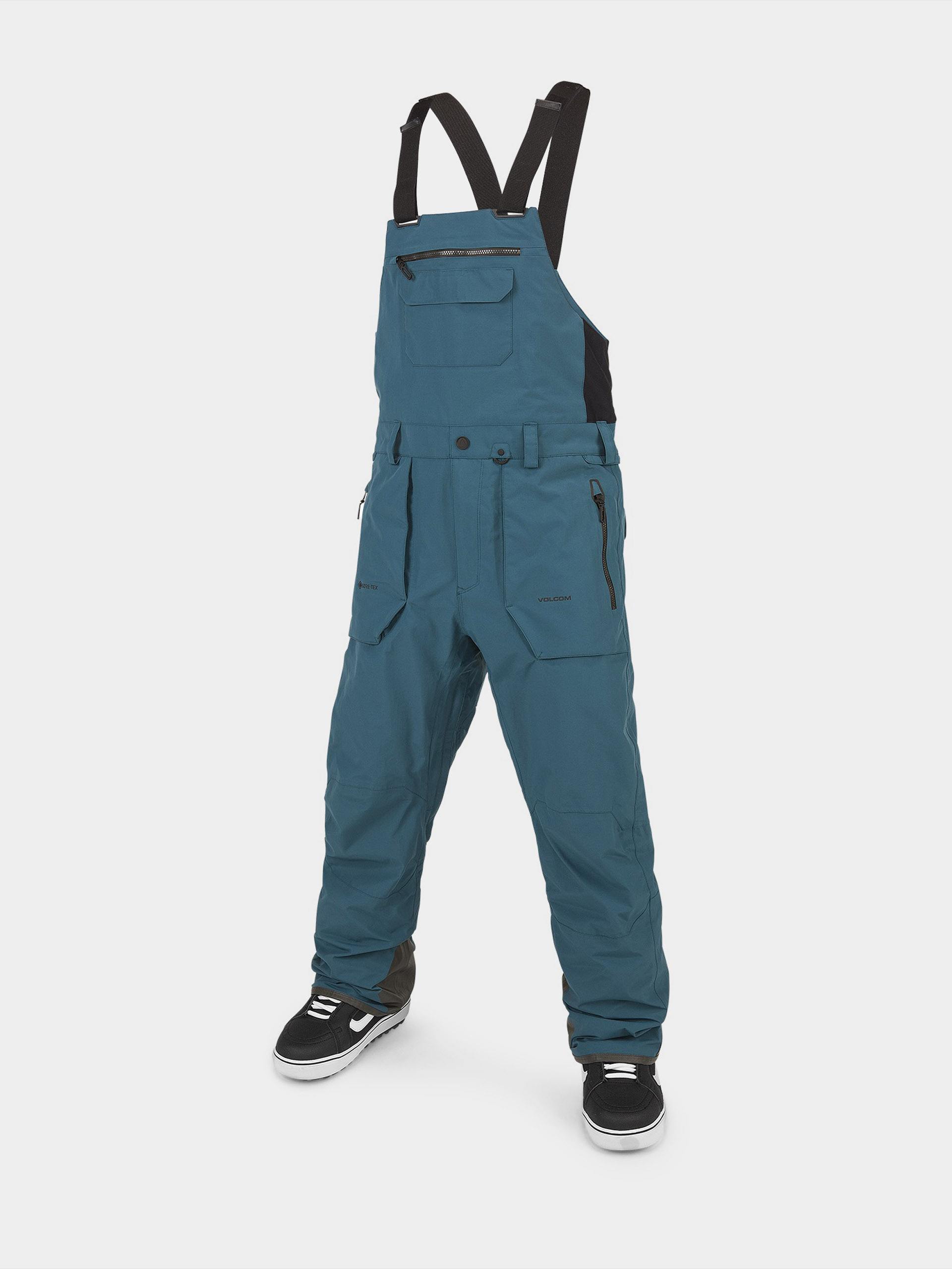 Pentru bărbați Pantaloni pentru snowboard Volcom Rain Gore Tex Bib Overall (blue)