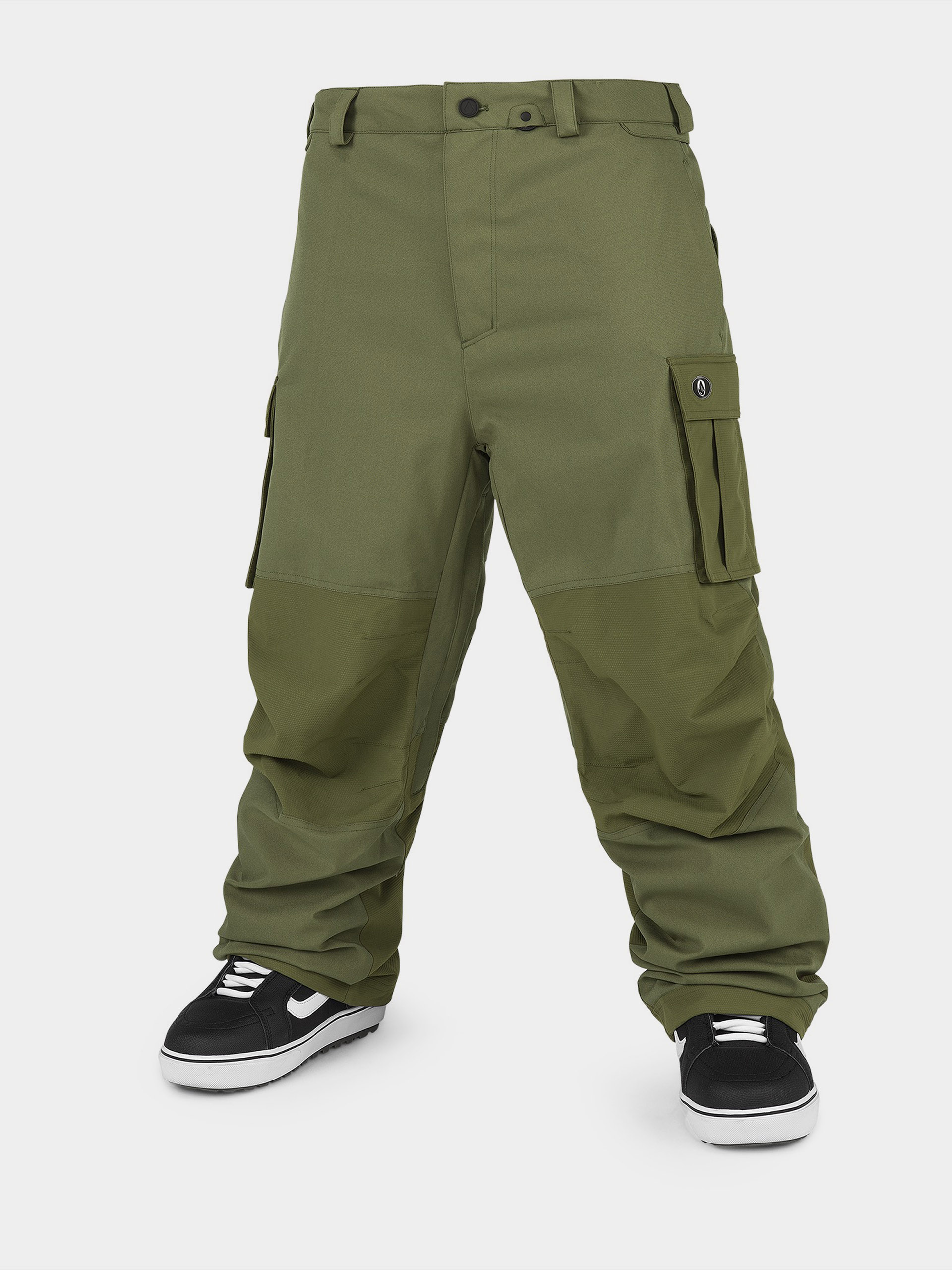 Pantaloni pentru snowboard Volcom Nwrk Baggy - verde (military)