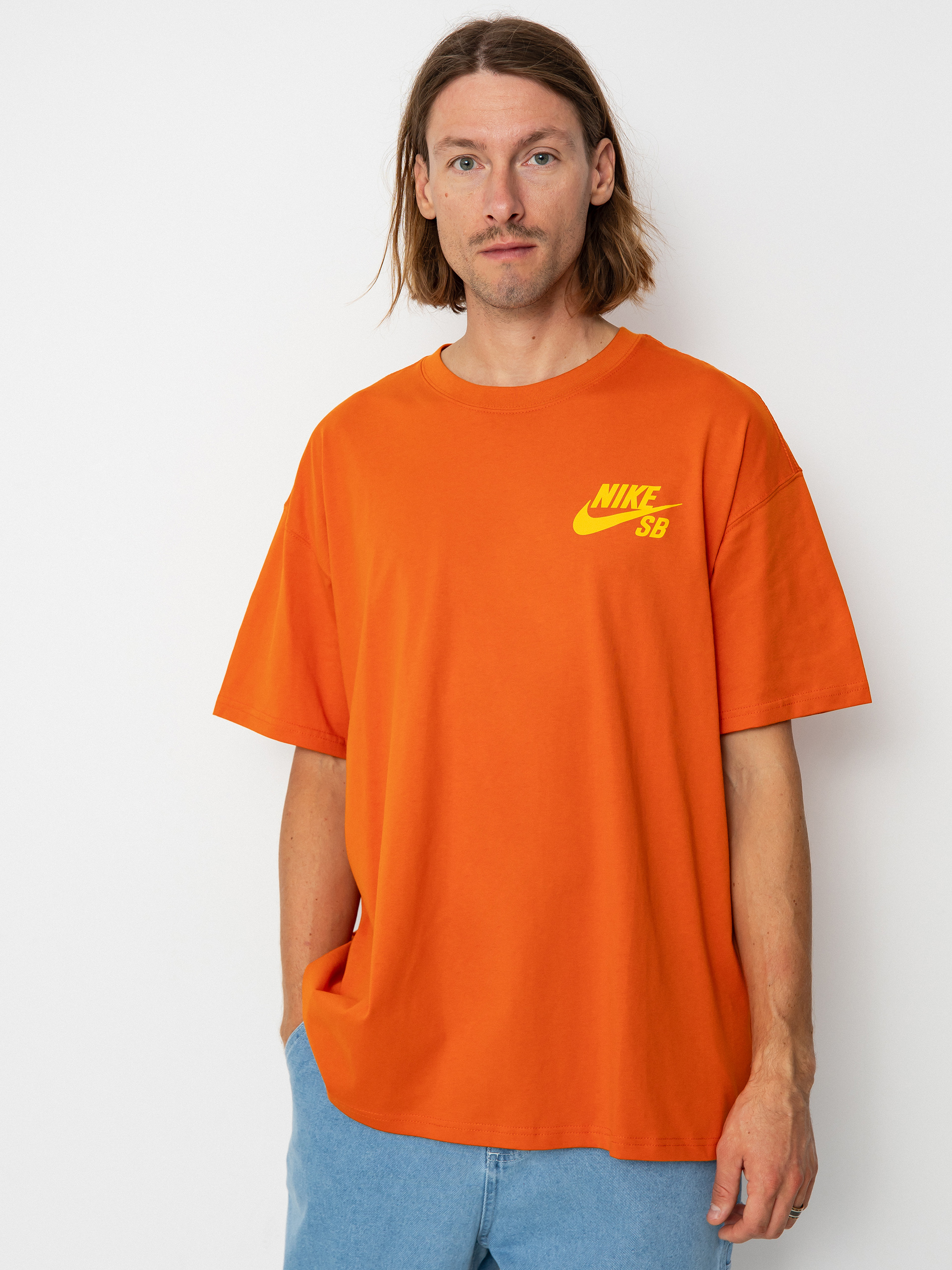 Tricou Nike SB Logo LBR (campfire orange)