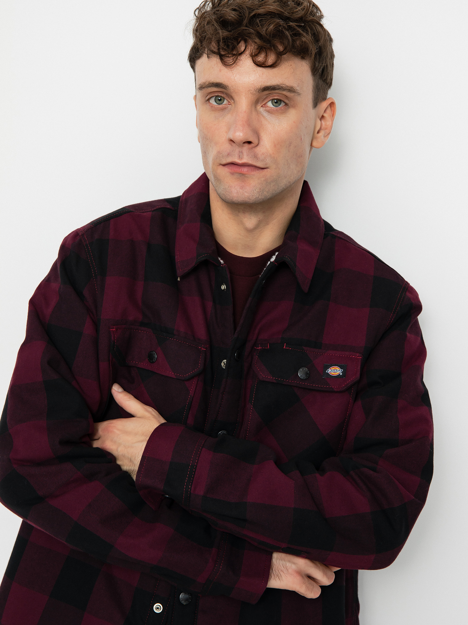 Cămașă Dickies Lined Sacramento (maroon)