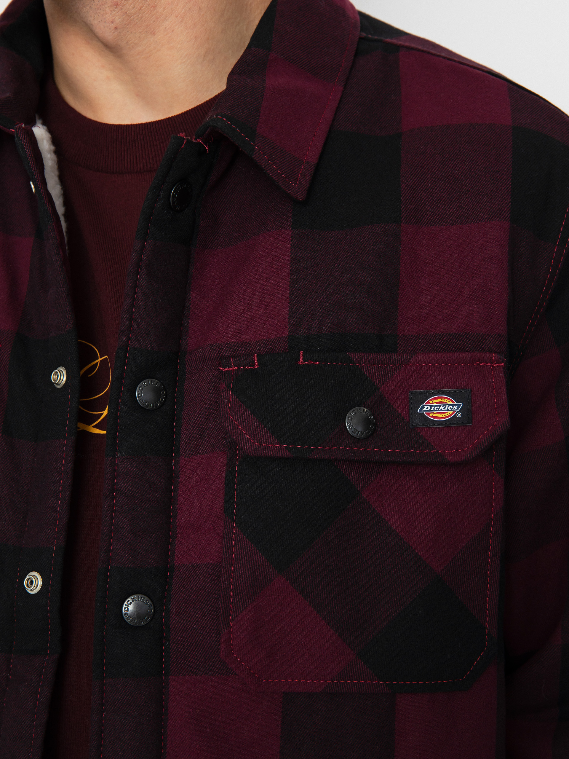 Cămașă Dickies Lined Sacramento (maroon)