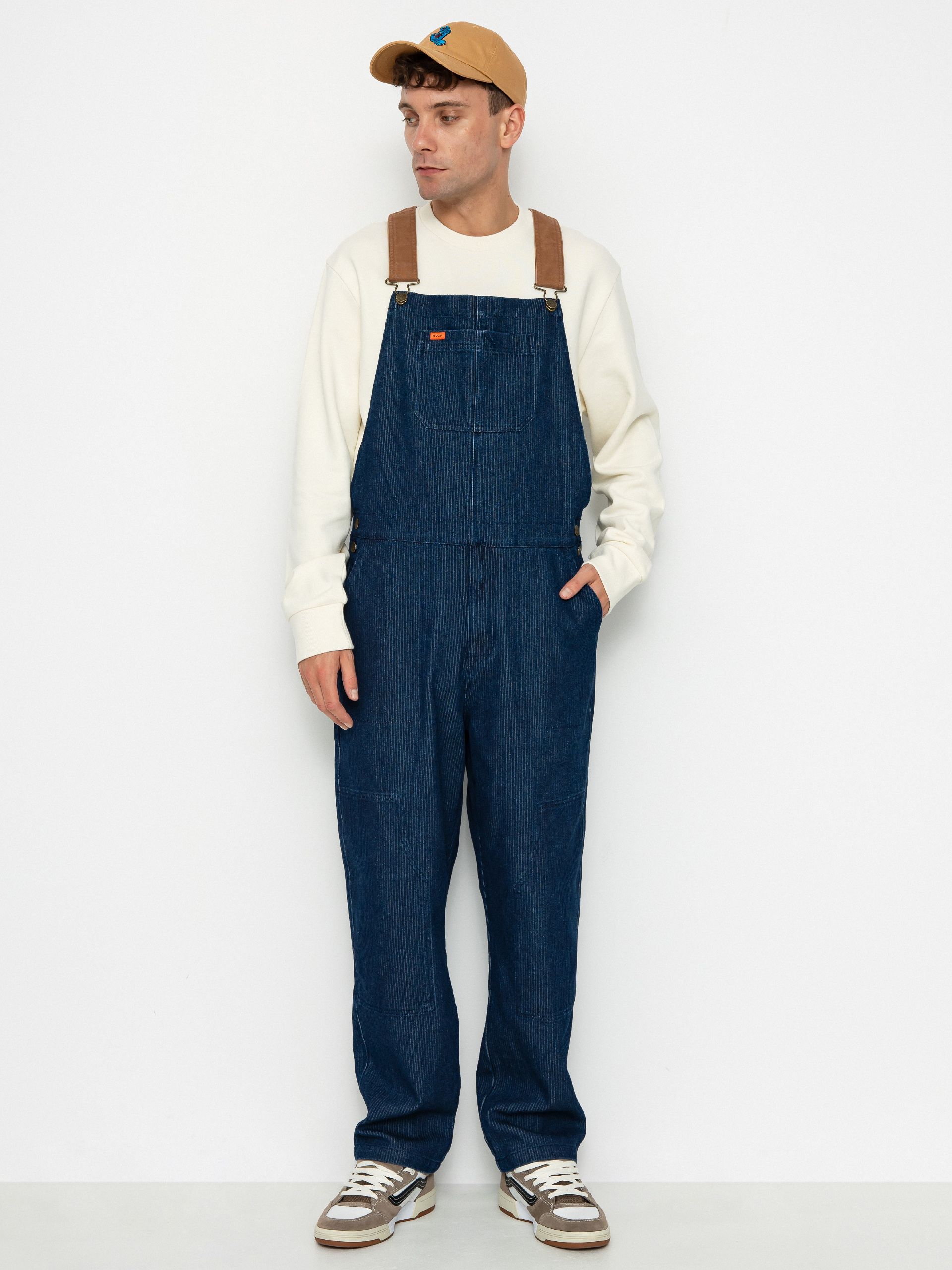 Pantaloni RVCA Chainmail Overall (blue depths)