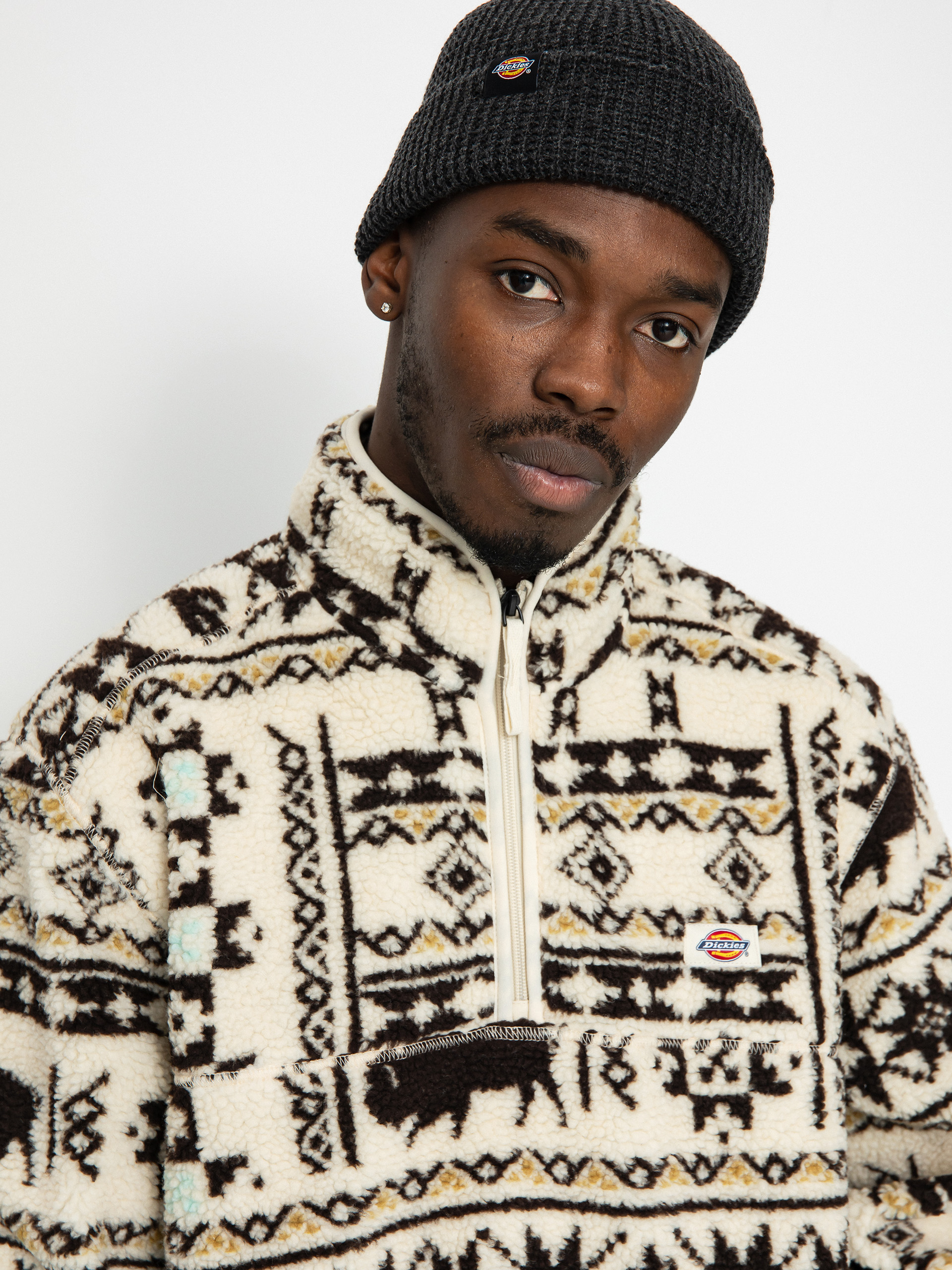 Pentru bărbați Hanorac din fleece Dickies Hays Quarter Zip (nordic aop lb)