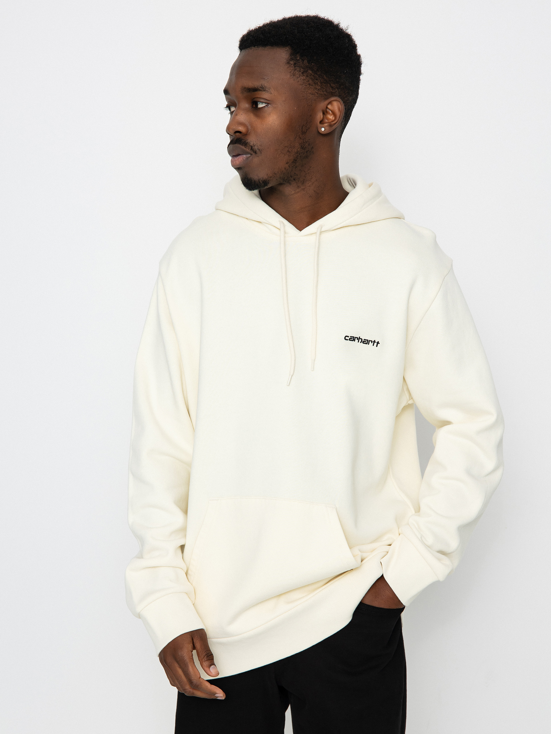 Hanorac cu glugă Carhartt WIP Script Embroidery HD (wax/black)
