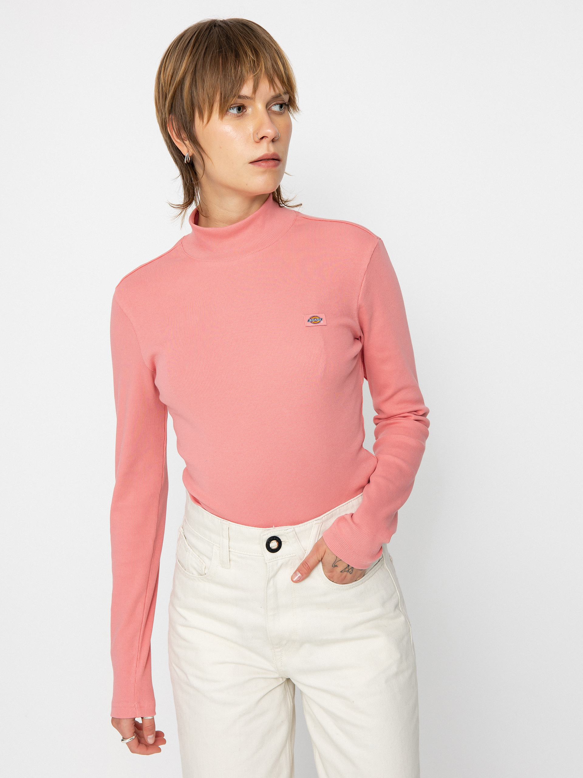 Longsleeve Dickies Marysville Wmn (flamingo plume)