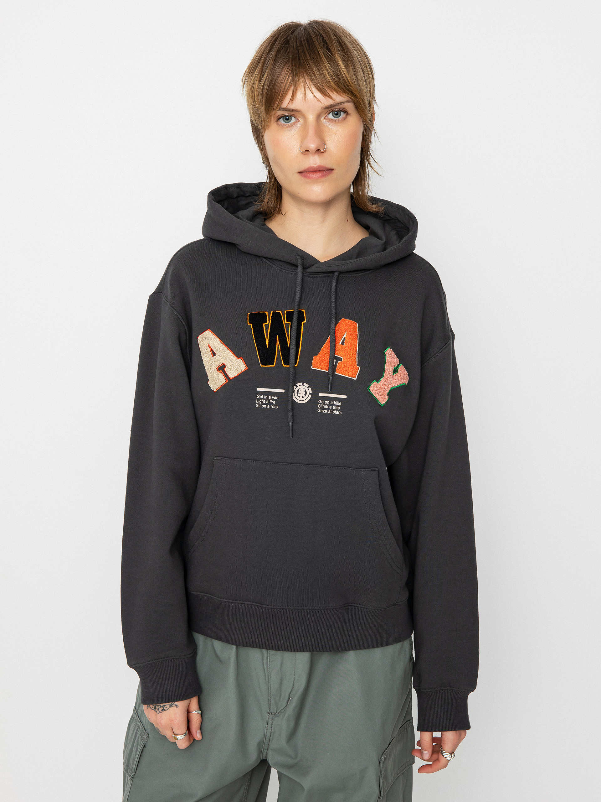 Hanorac cu glugă Element Away HD Wmn (tarmac)
