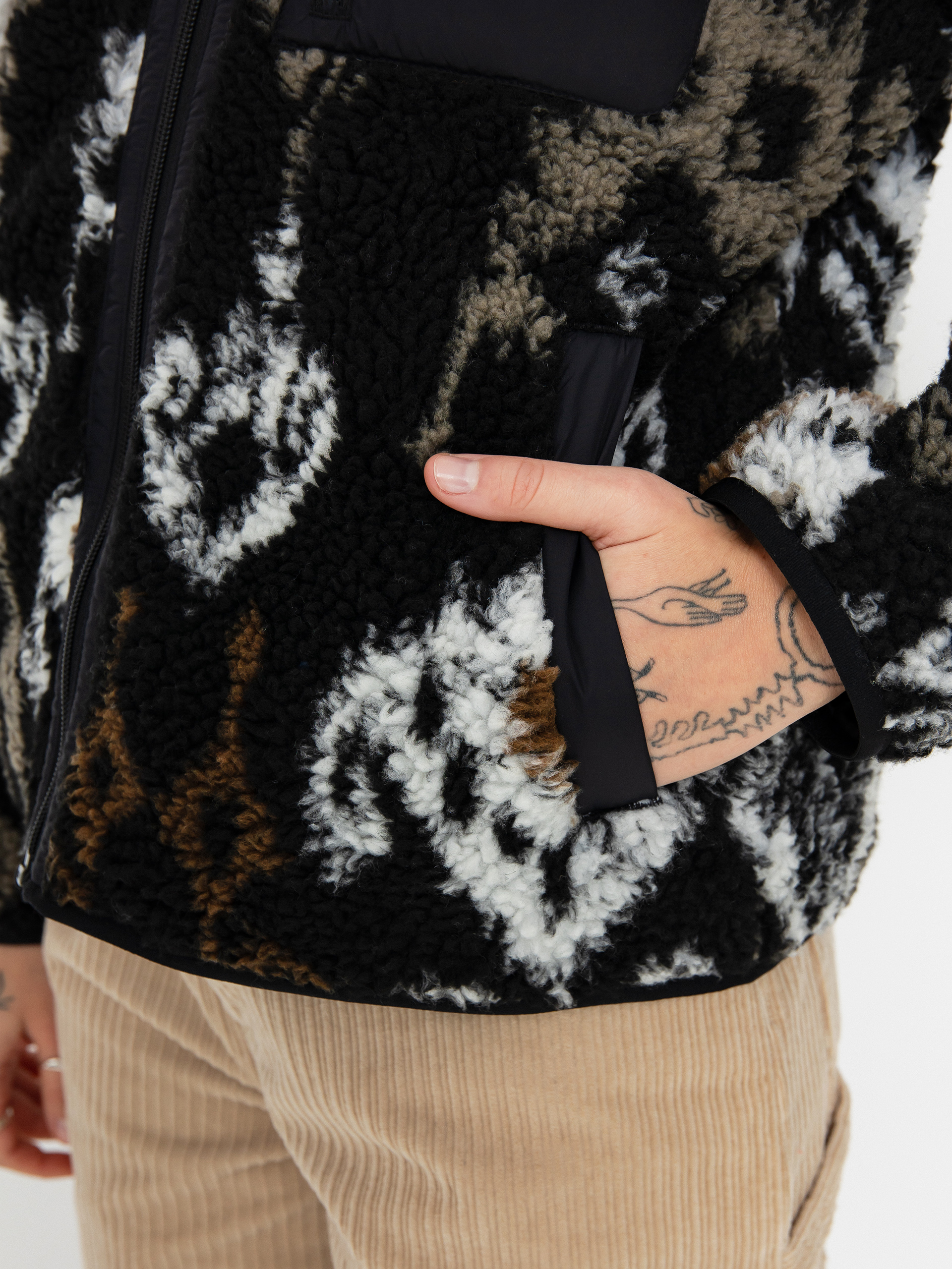 Geacă Carhartt WIP Janet Liner Wmn (baru jacquard black/black)