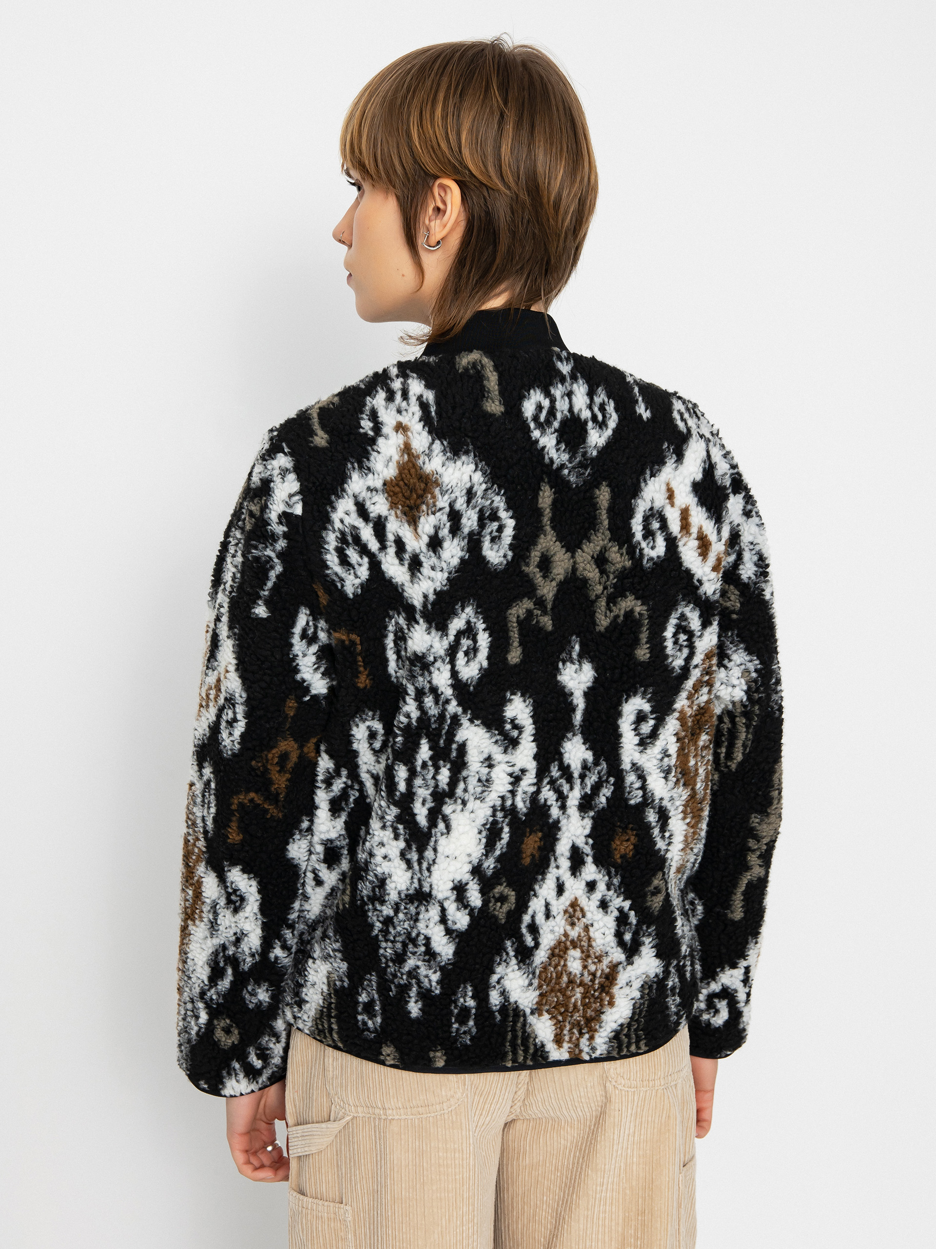 Geacă Carhartt WIP Janet Liner Wmn (baru jacquard black/black)