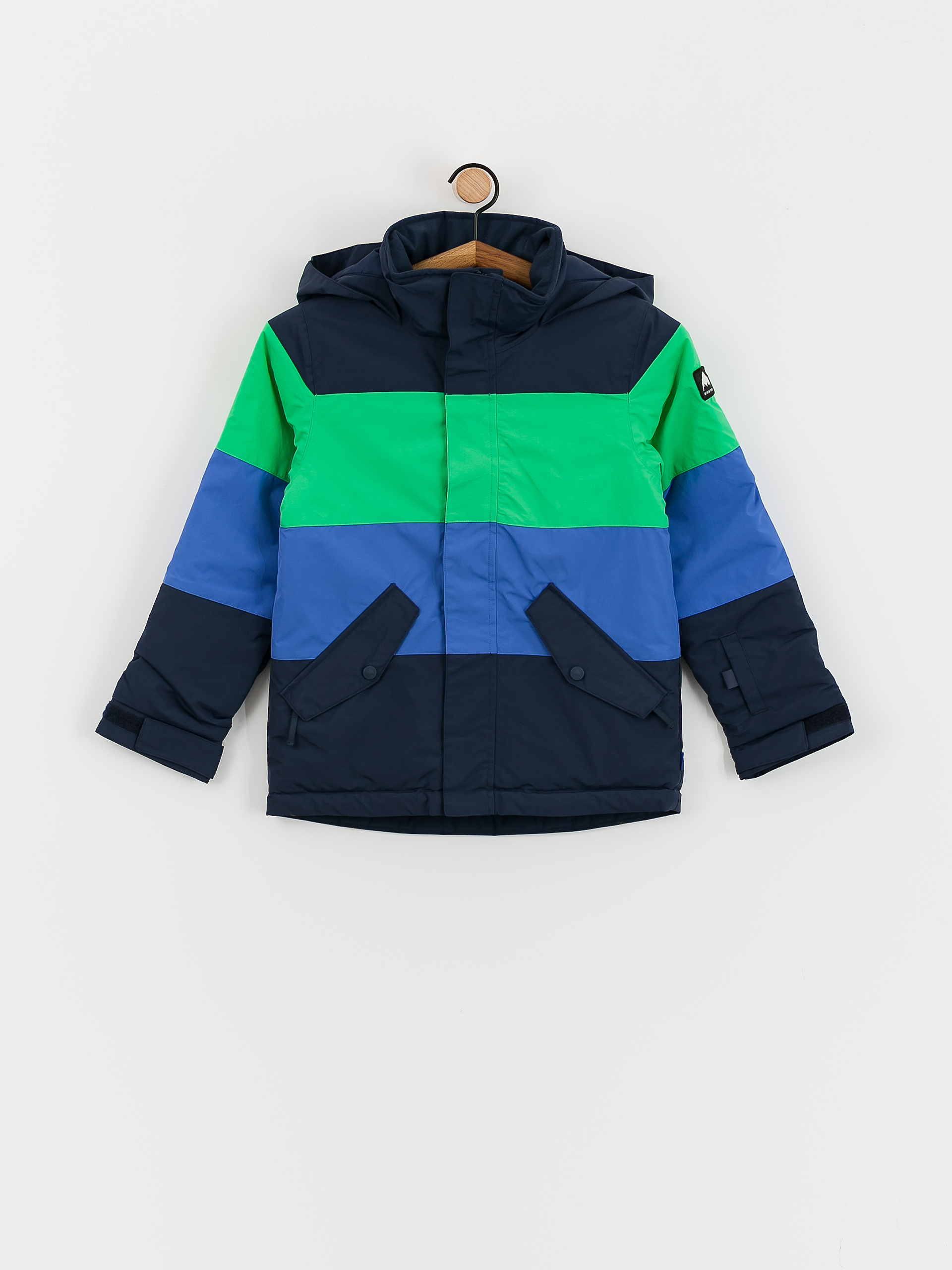 Geacă de snowboard Burton Symbol JR (dress blue/galaxy green/amparo blue)