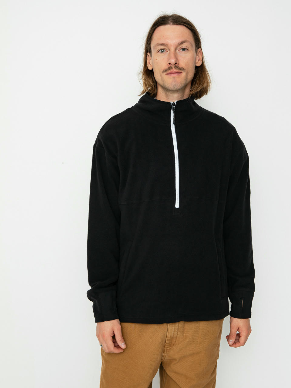 Pentru bărbați Hanorac termic Volcom Polar Mock 1/2 Zip (black)