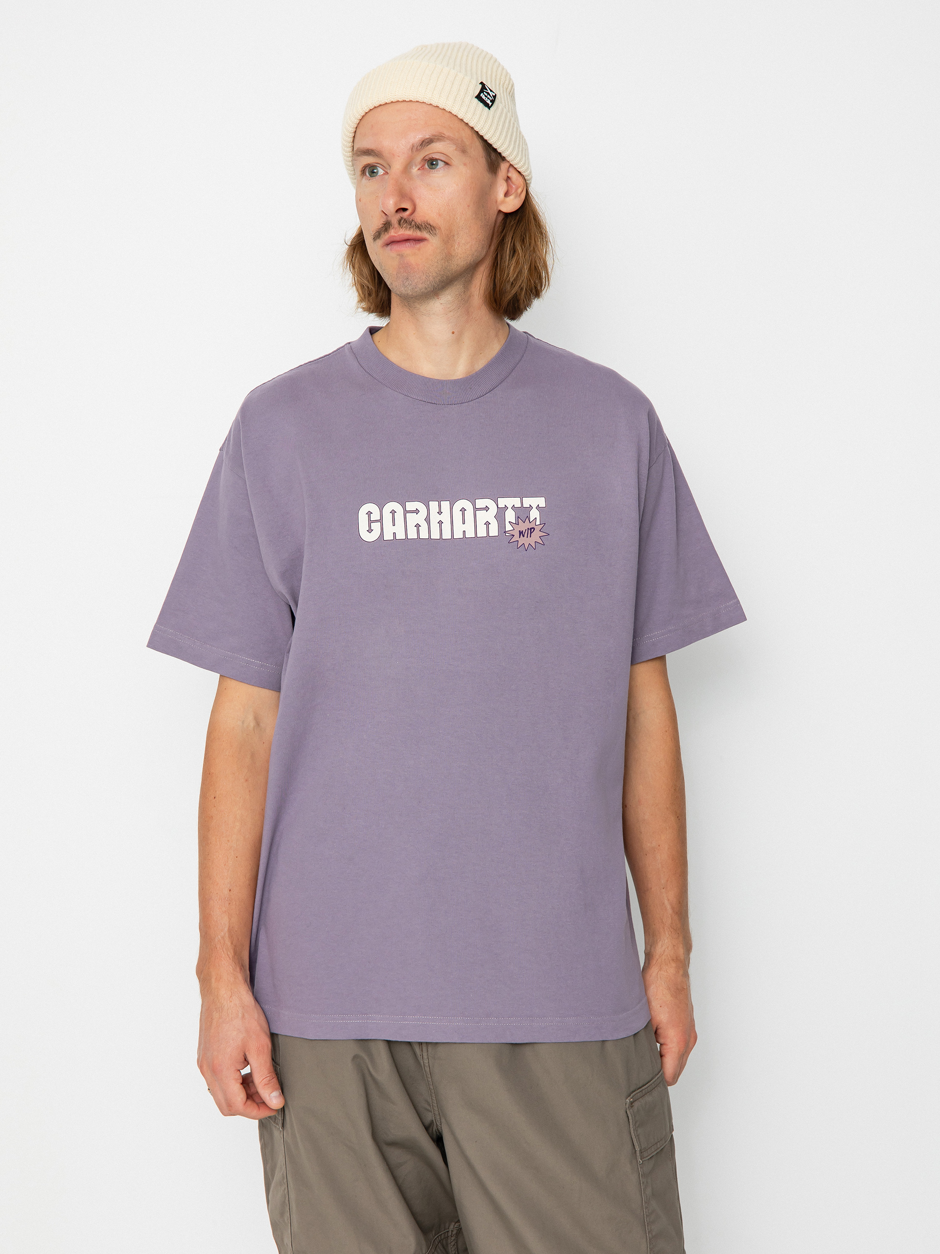 Tricou Carhartt WIP Arrow Script (glassy purple)