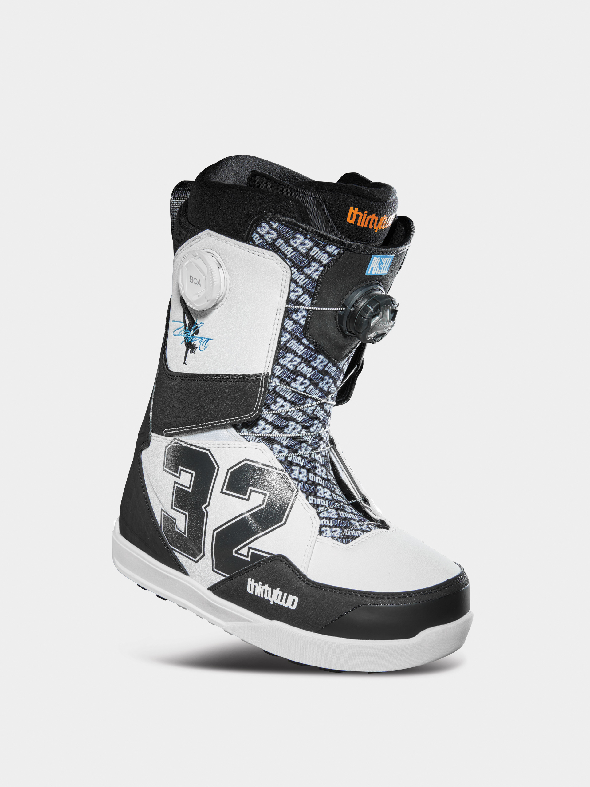 Pentru bărbați Încălțăminte pentru snowboard ThirtyTwo Lashed Double Boa Powell (white/black)