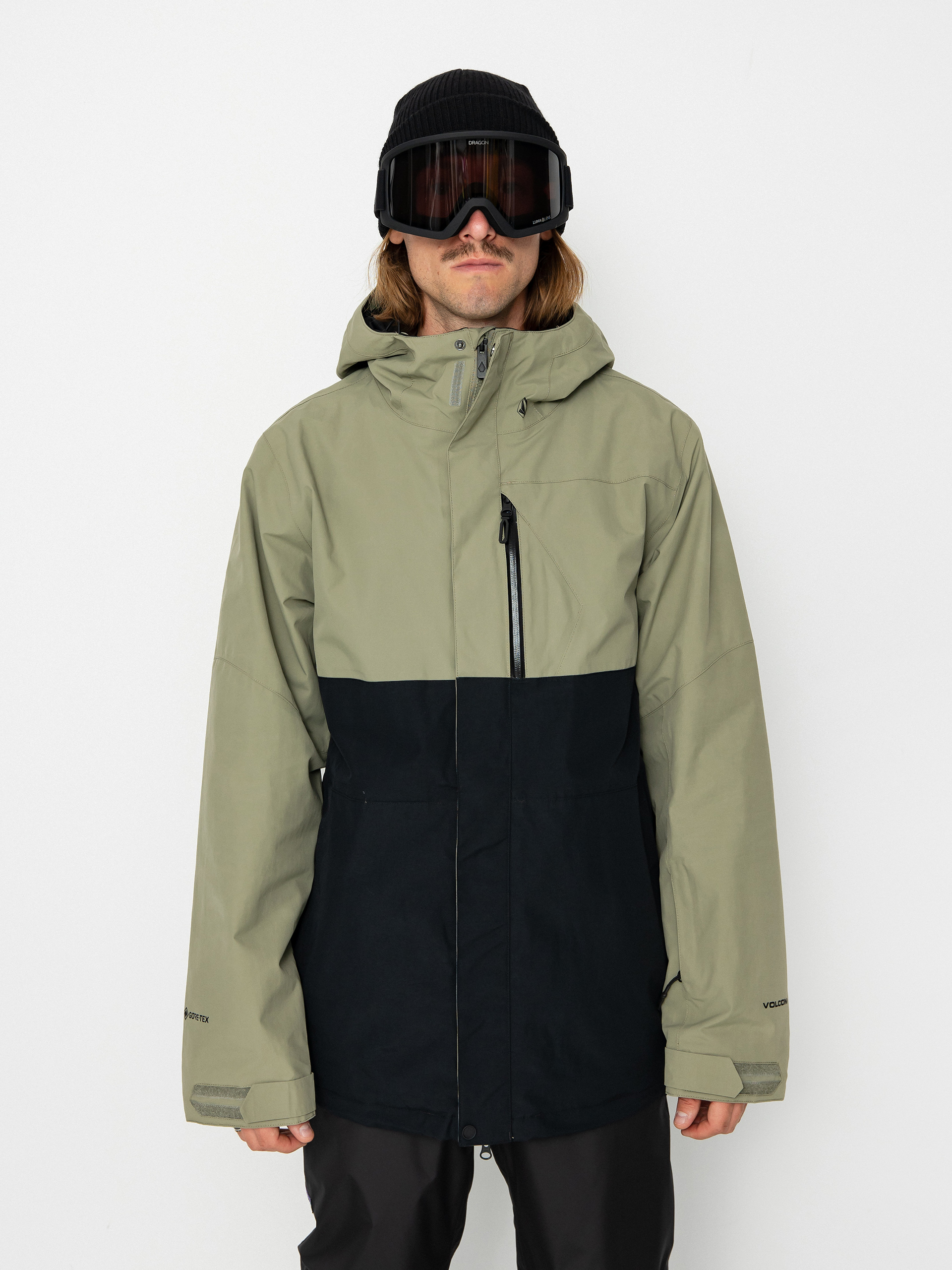 Pentru bărbați Geacă de snowboard Volcom L Gore Tex (light military)