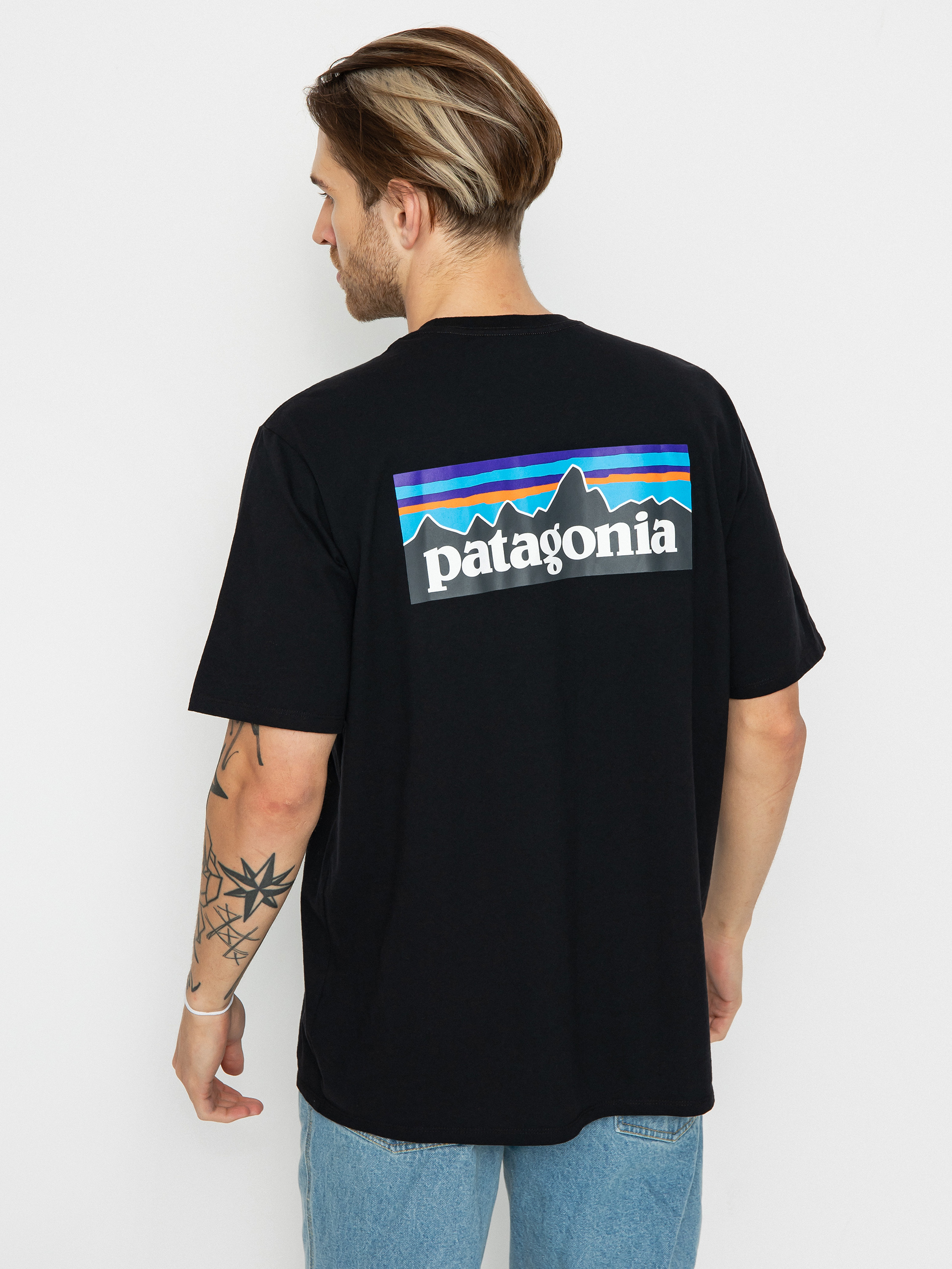 Tricou Patagonia P6 Logo Responsibili (black)