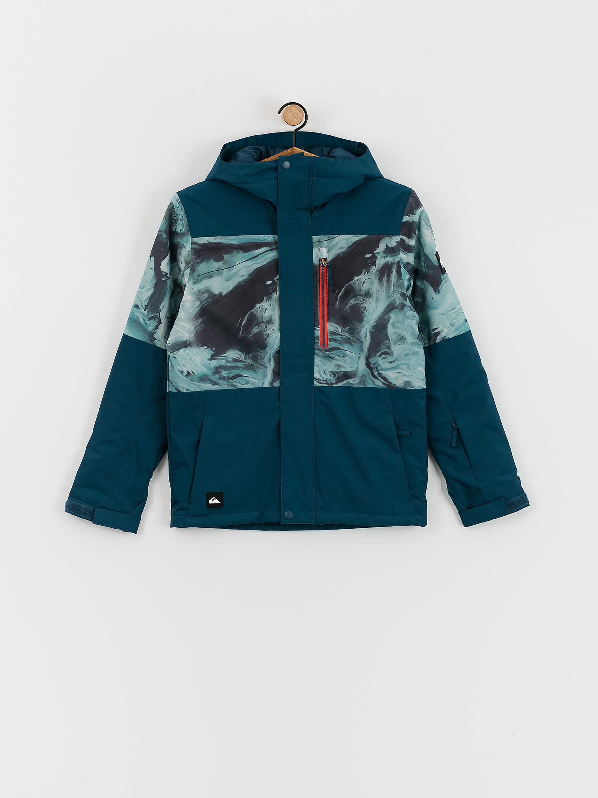 Geacă de snowboard Quiksilver Mission Printed Block JR (resin tint majolica blue)