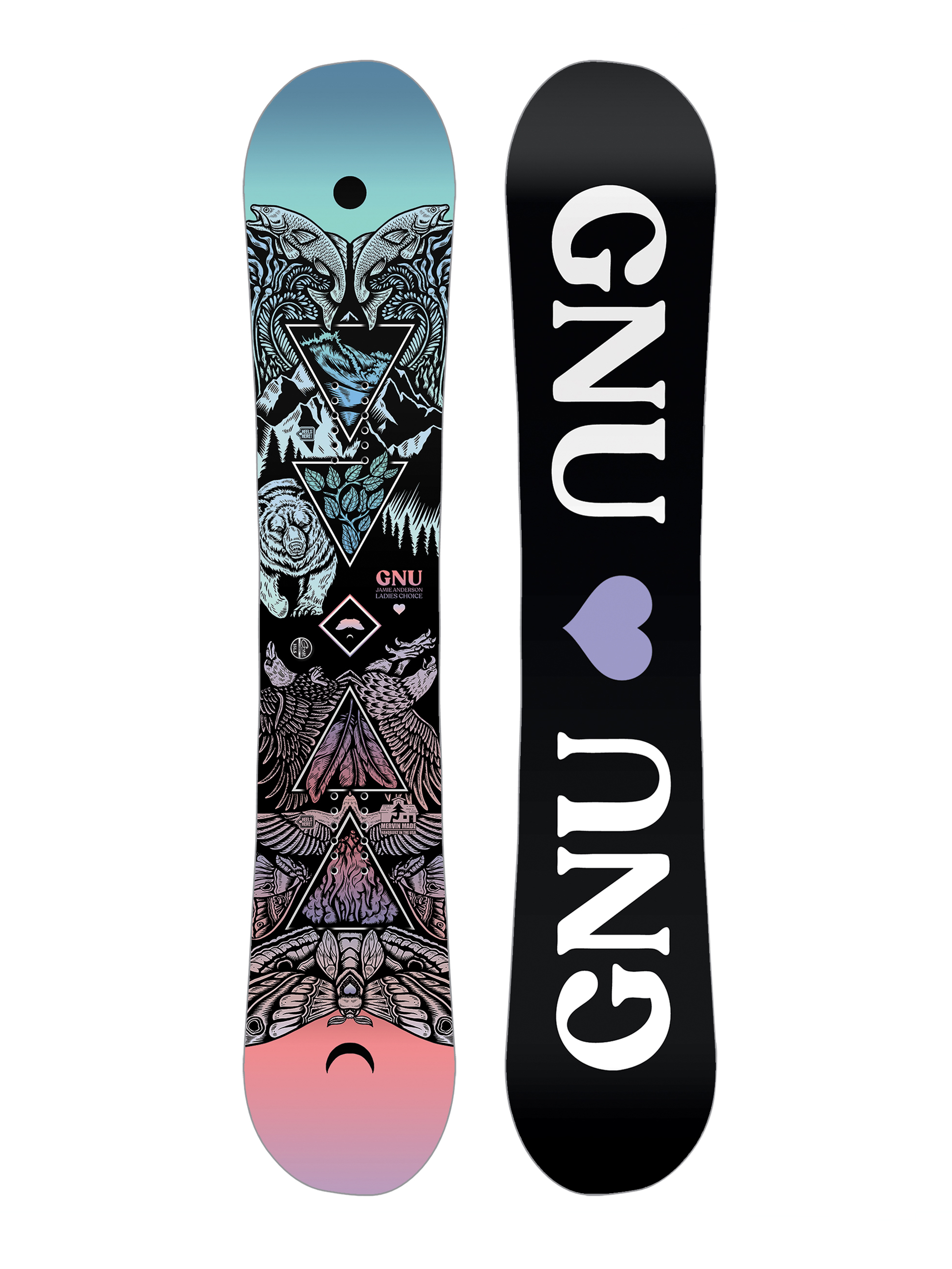 Pentru femei Snowboard Gnu Ladies Choice (black/white)