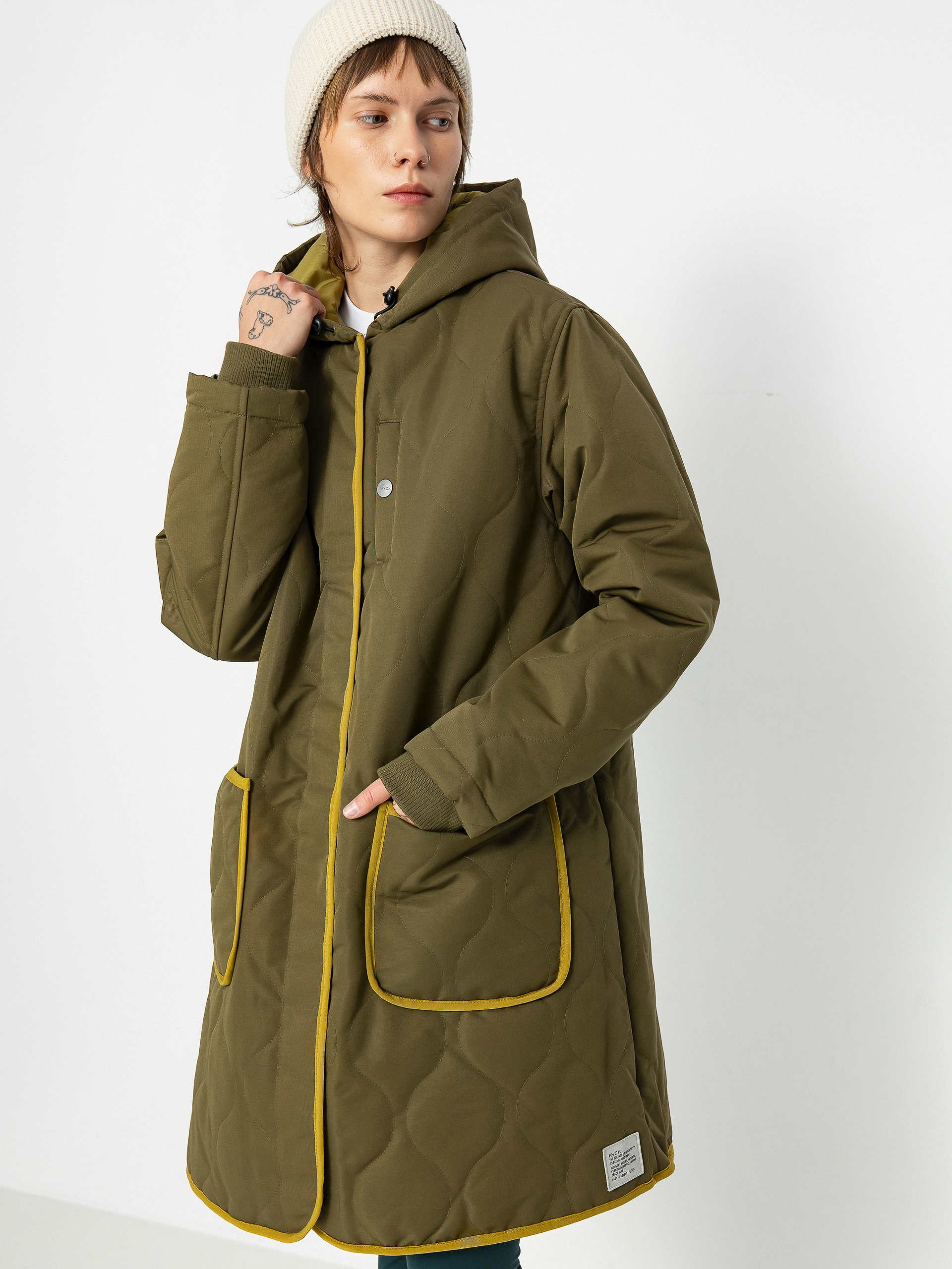 Geacă RVCA Jean Parka Wmn (dark chocolate/dark orange)