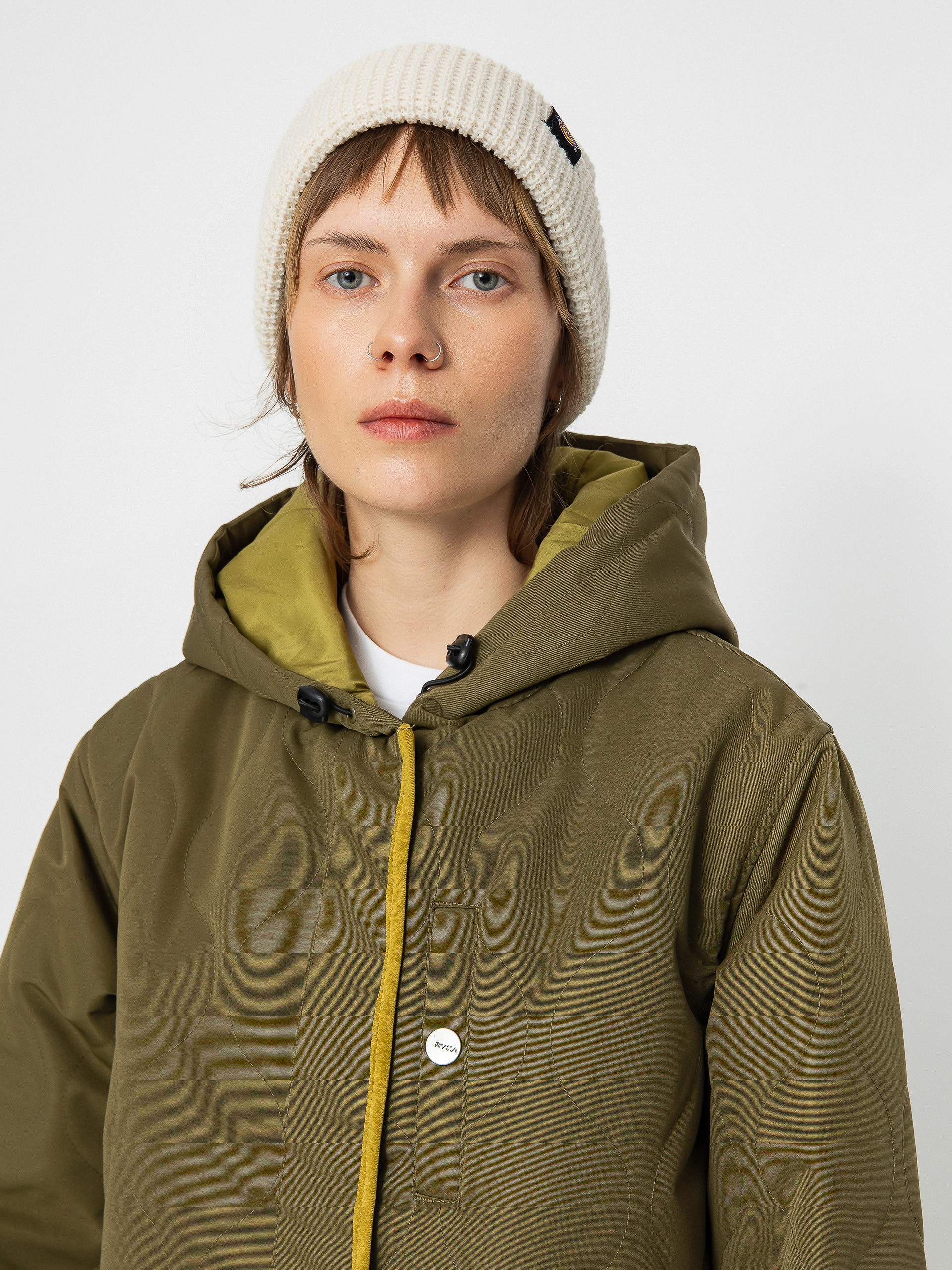 Geacă RVCA Jean Parka Wmn (dark chocolate/dark orange)