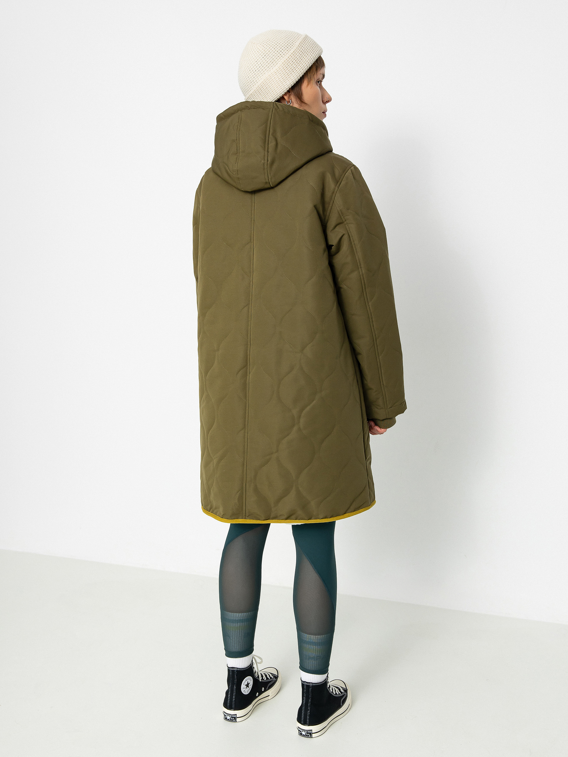 Geacă RVCA Jean Parka Wmn (dark chocolate/dark orange)