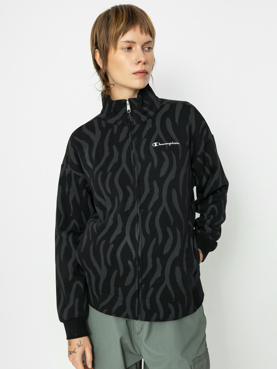 Hanorac Champion Legacy Full Zip Sweatshirt 116912 Wmn (nbk/allover)