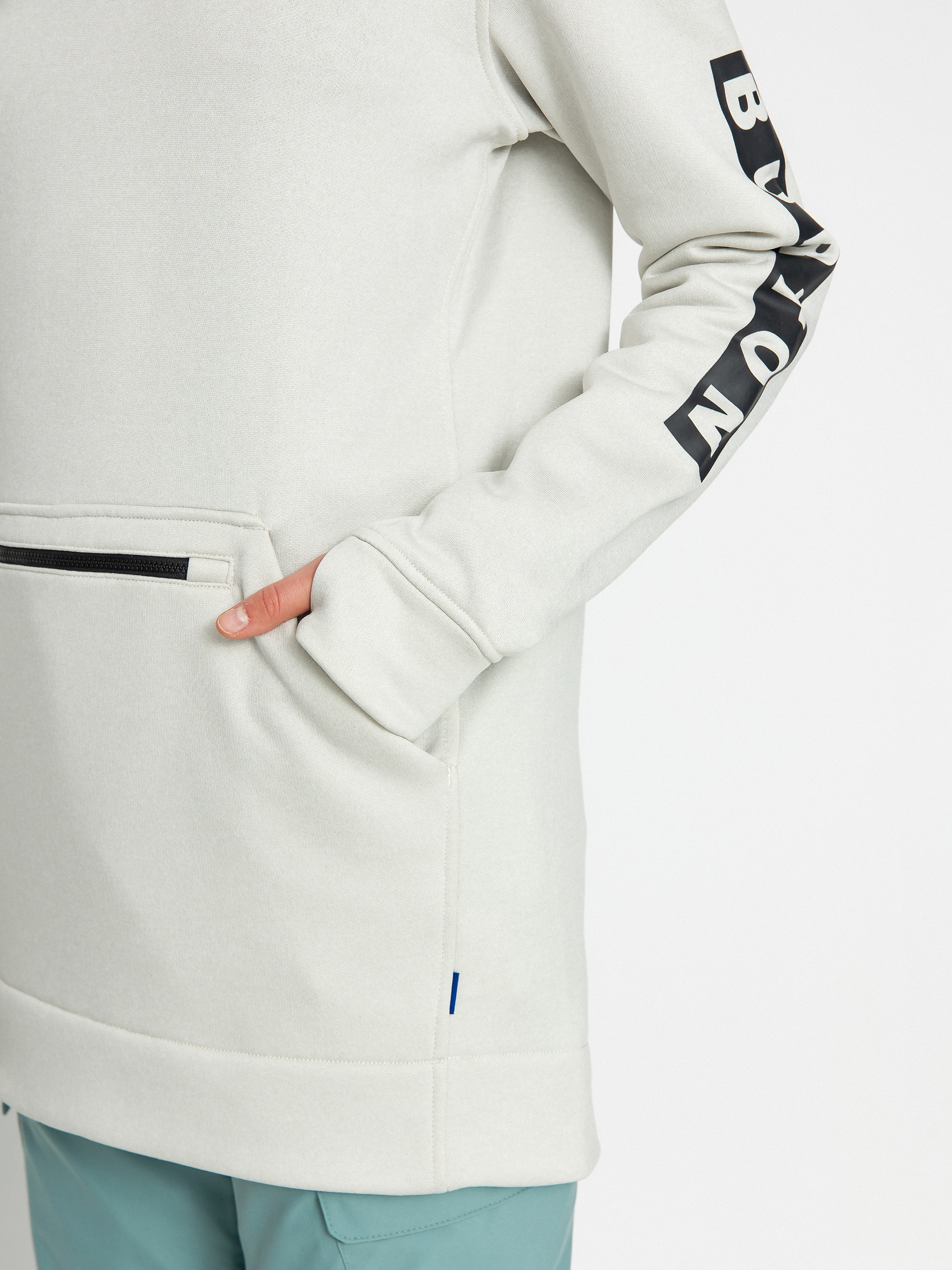 Hanorac cu glugă Burton Oak Long HD Wmn (stout white heather)