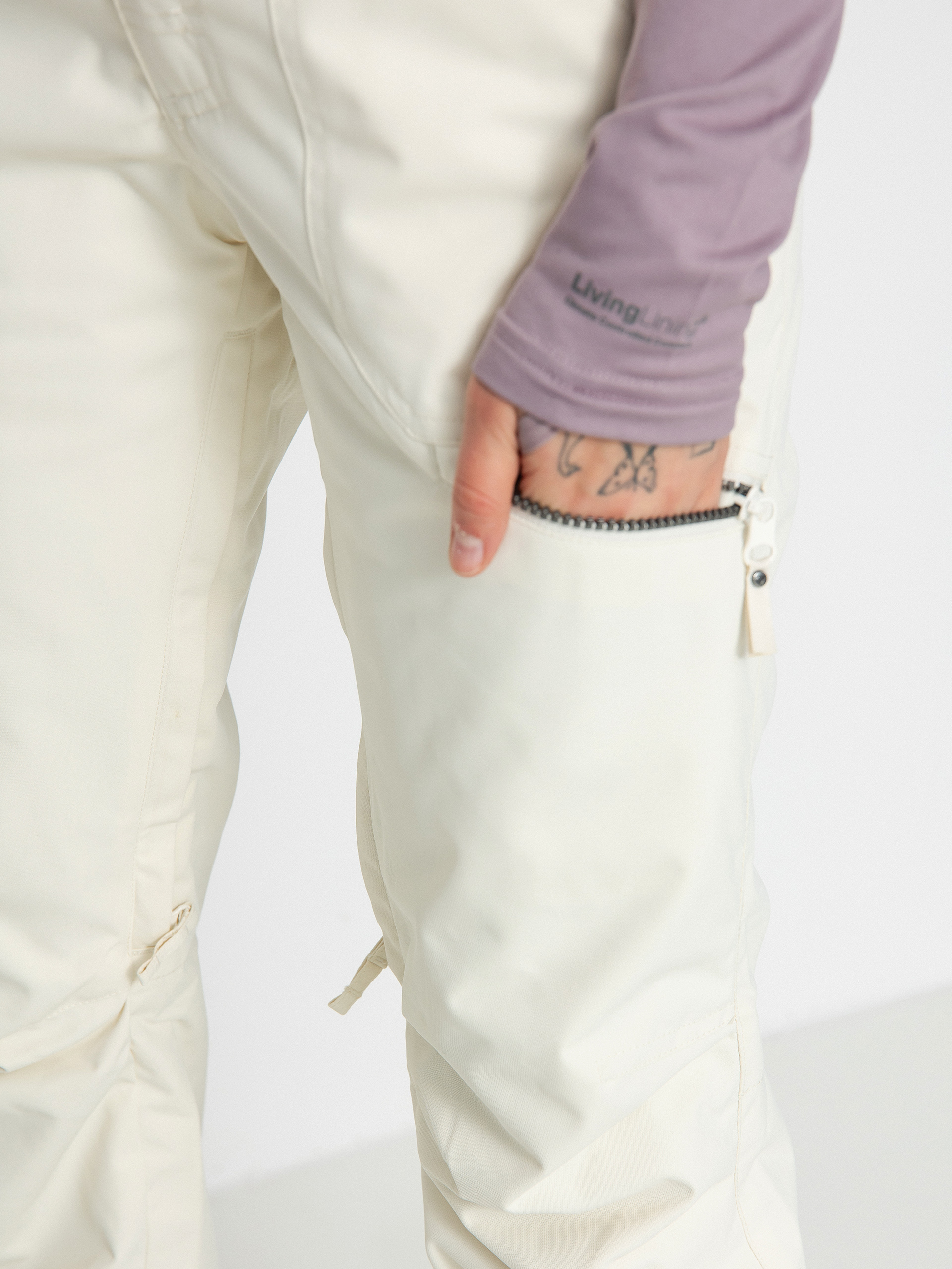 Pentru femei Pantaloni pentru snowboard Roxy Nadia (egret)