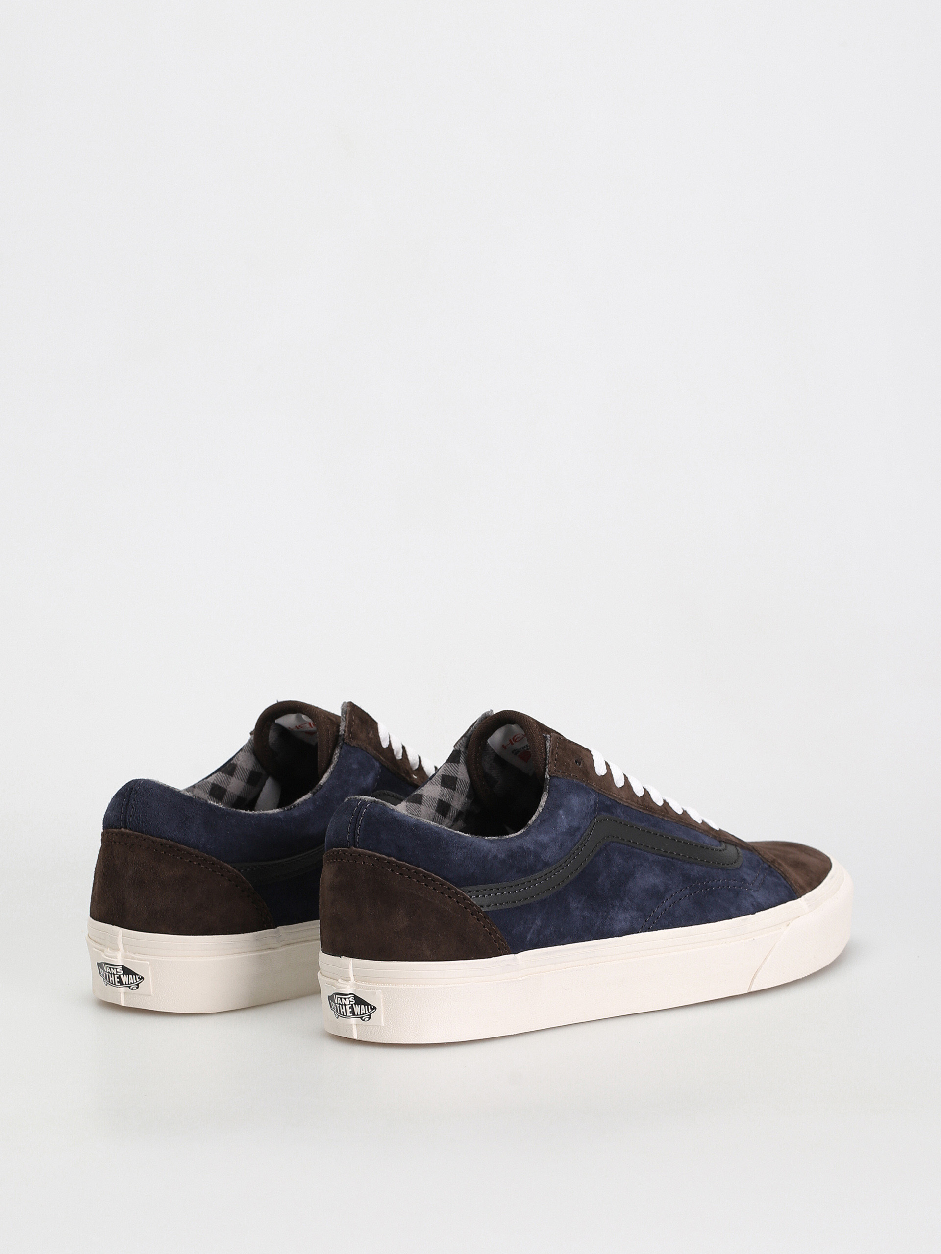 Pantofi Vans Old Skool (pig suede plaid brown/navy)