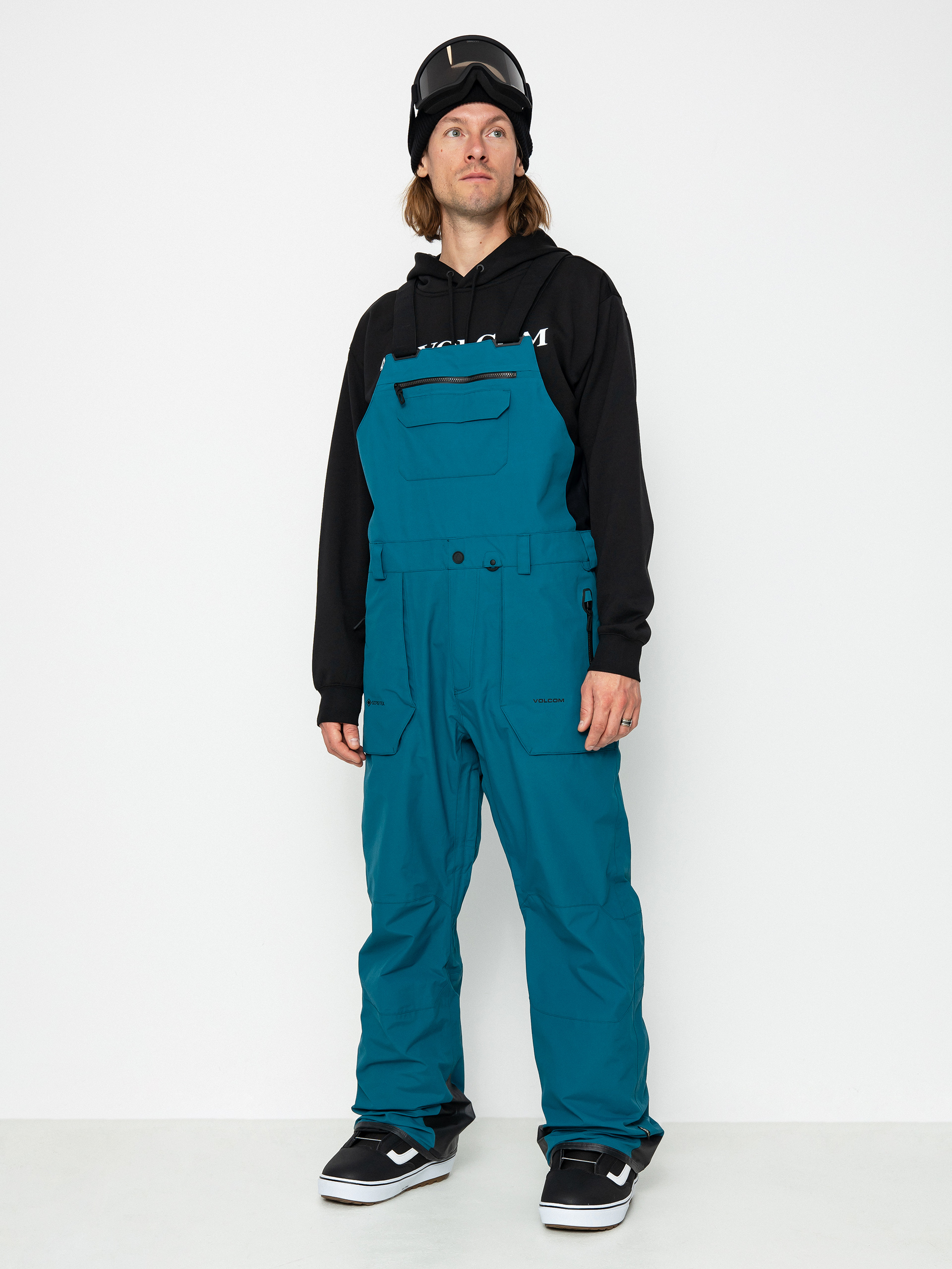 Pentru bărbați Pantaloni pentru snowboard Volcom Rain Gore Tex Bib Overall (blue)