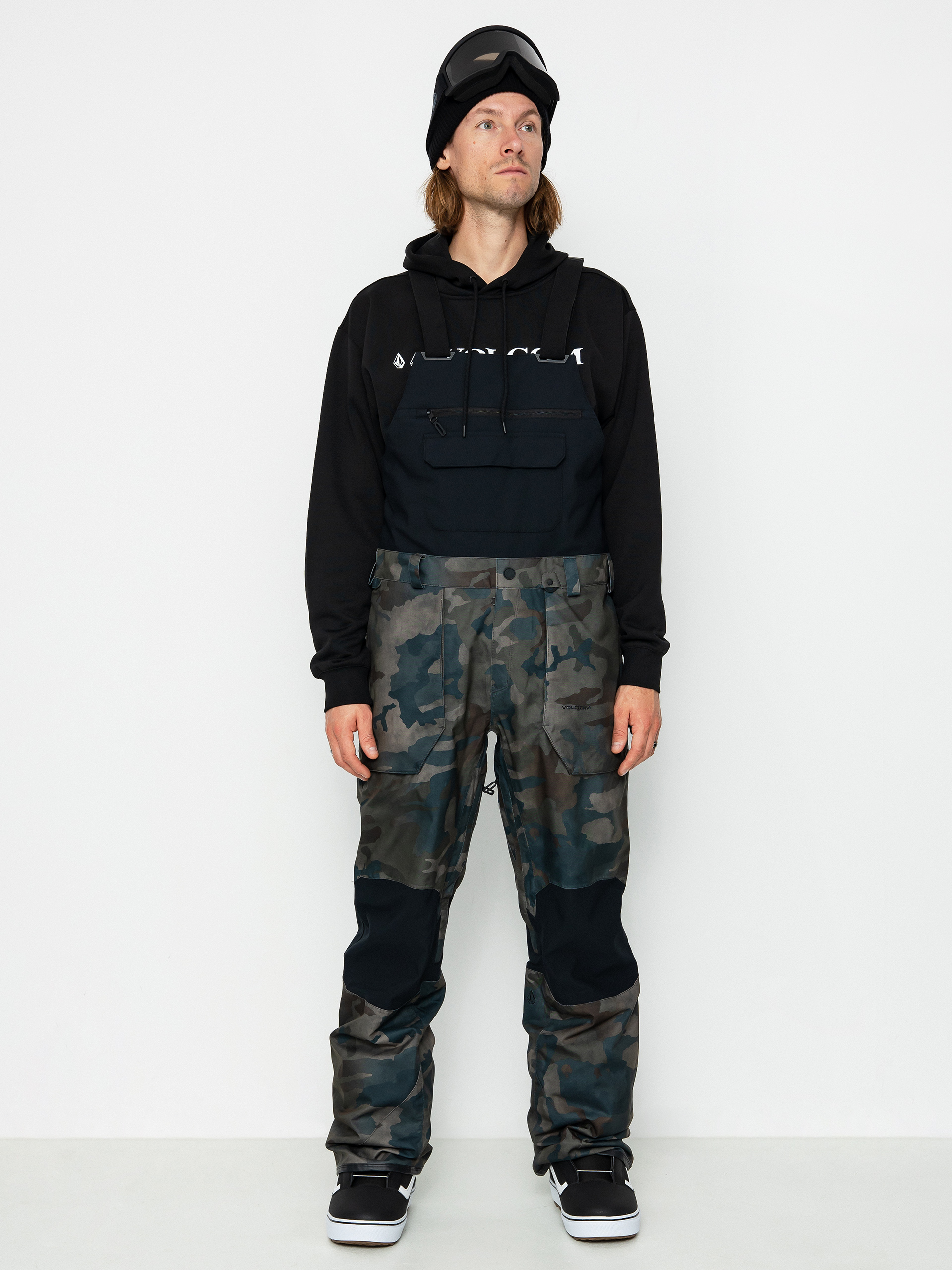 Pentru bărbați Pantaloni pentru snowboard Volcom Roan Bib Overall (cloudwash camo)