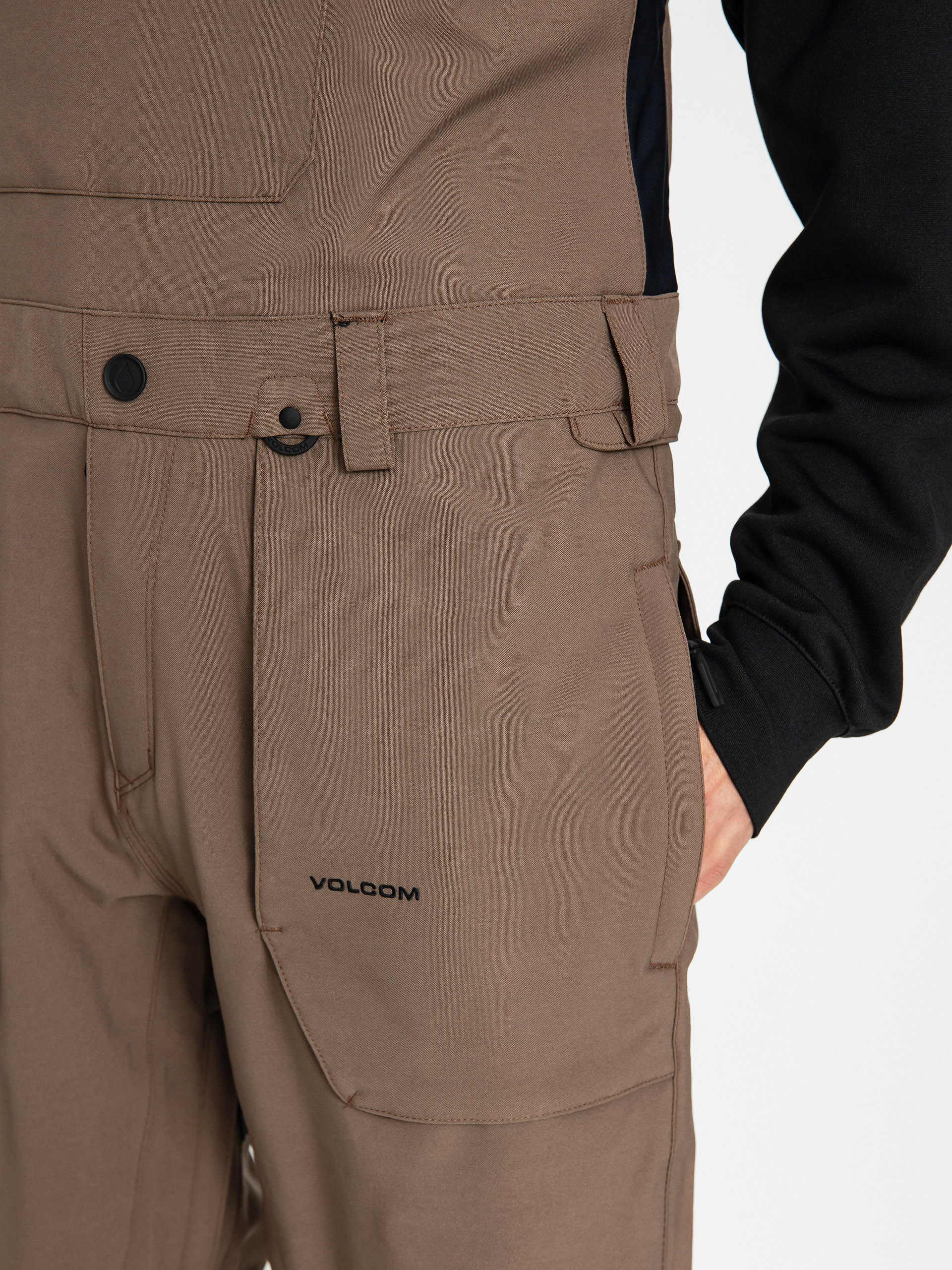 Pentru bărbați Pantaloni pentru snowboard Volcom Roan Bib Overall (teak)