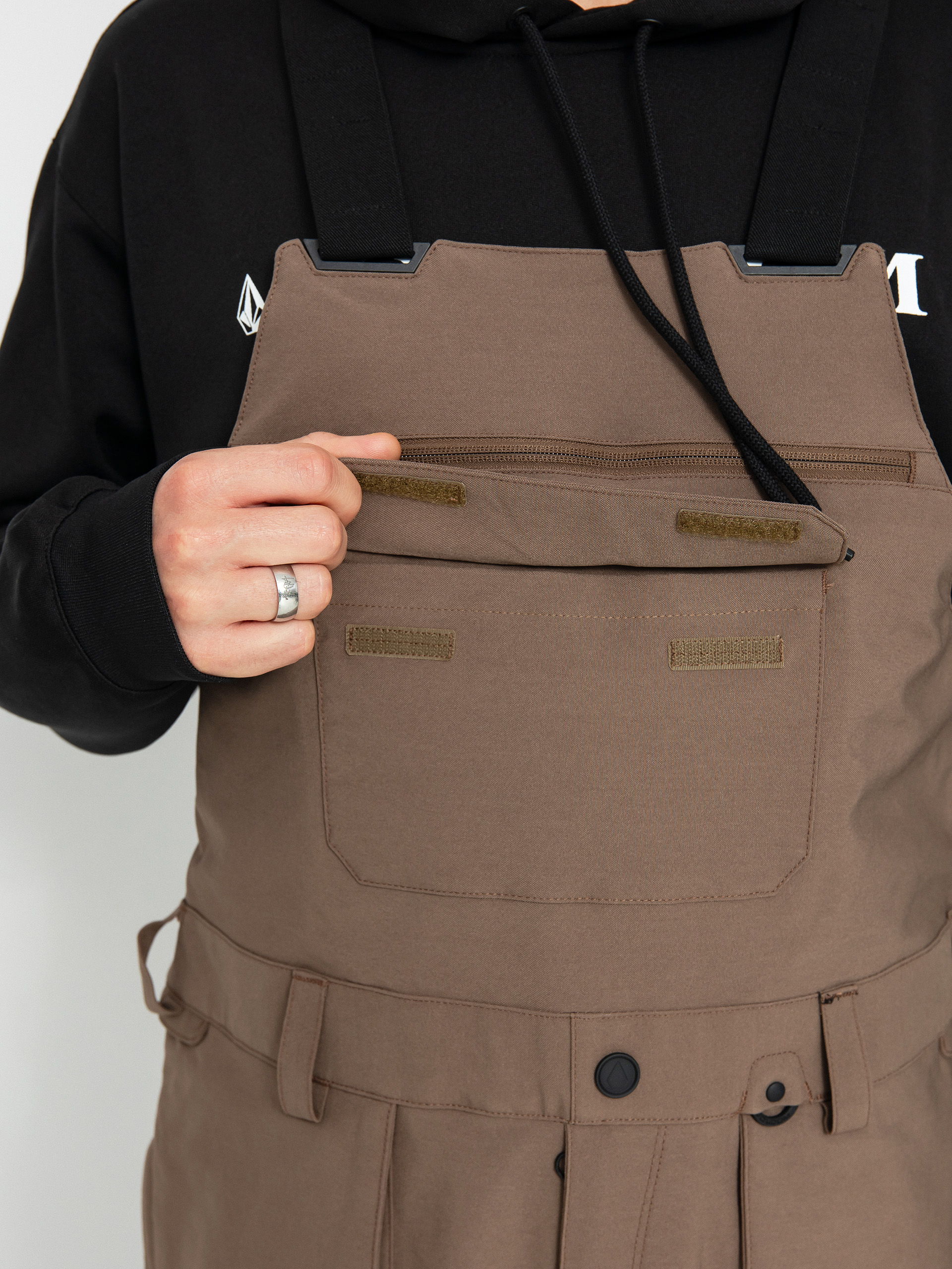 Pentru bărbați Pantaloni pentru snowboard Volcom Roan Bib Overall (teak)