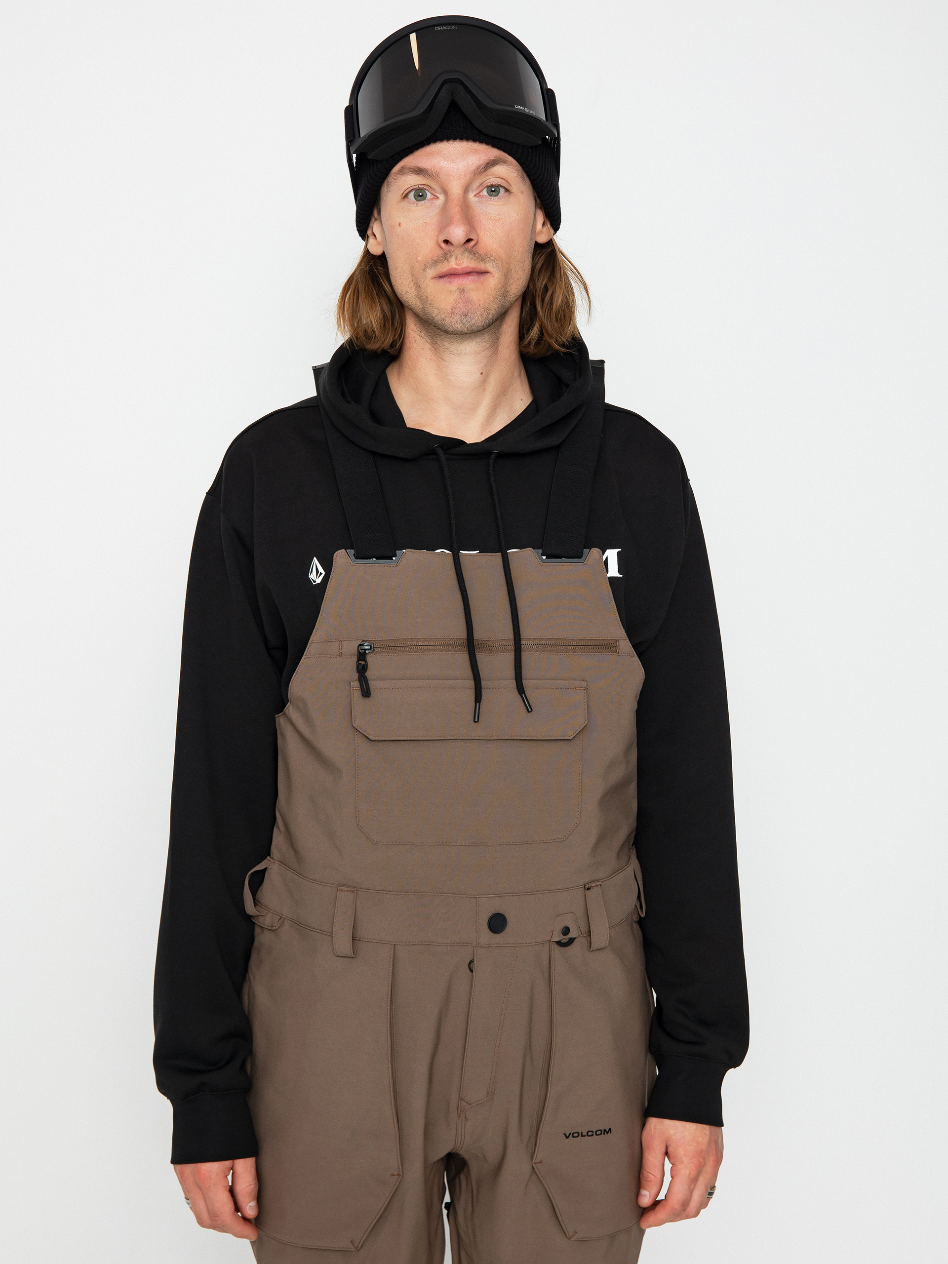 Pentru bărbați Pantaloni pentru snowboard Volcom Roan Bib Overall (teak)