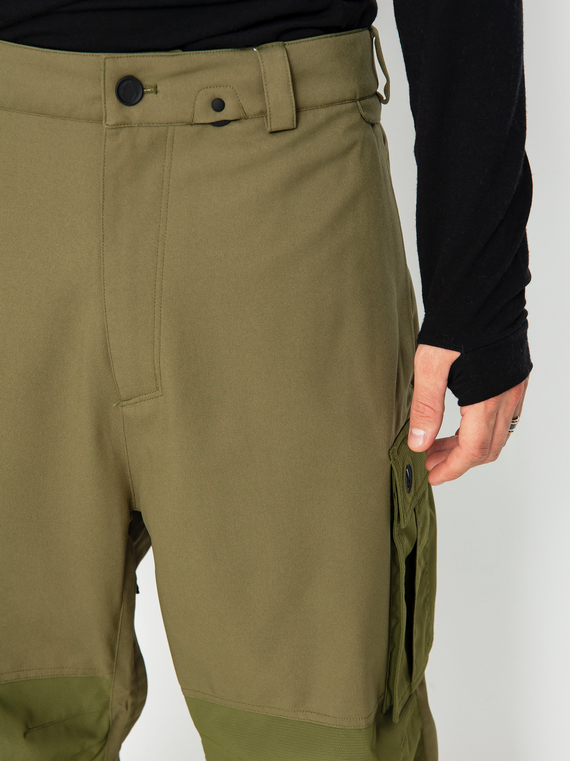 Pentru bărbați Pantaloni pentru snowboard Volcom Nwrk Baggy (military)