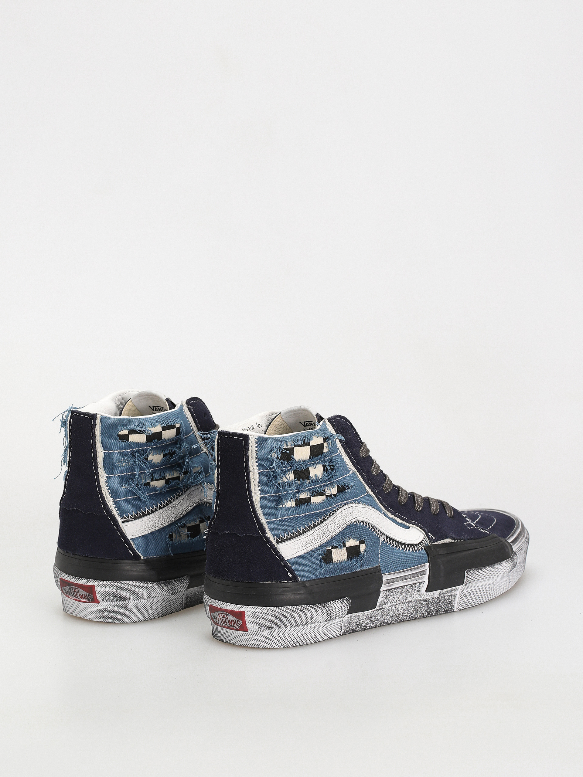 Pantofi Vans Sk8 Hi Reconstruct (stressed check navy/stv navy)