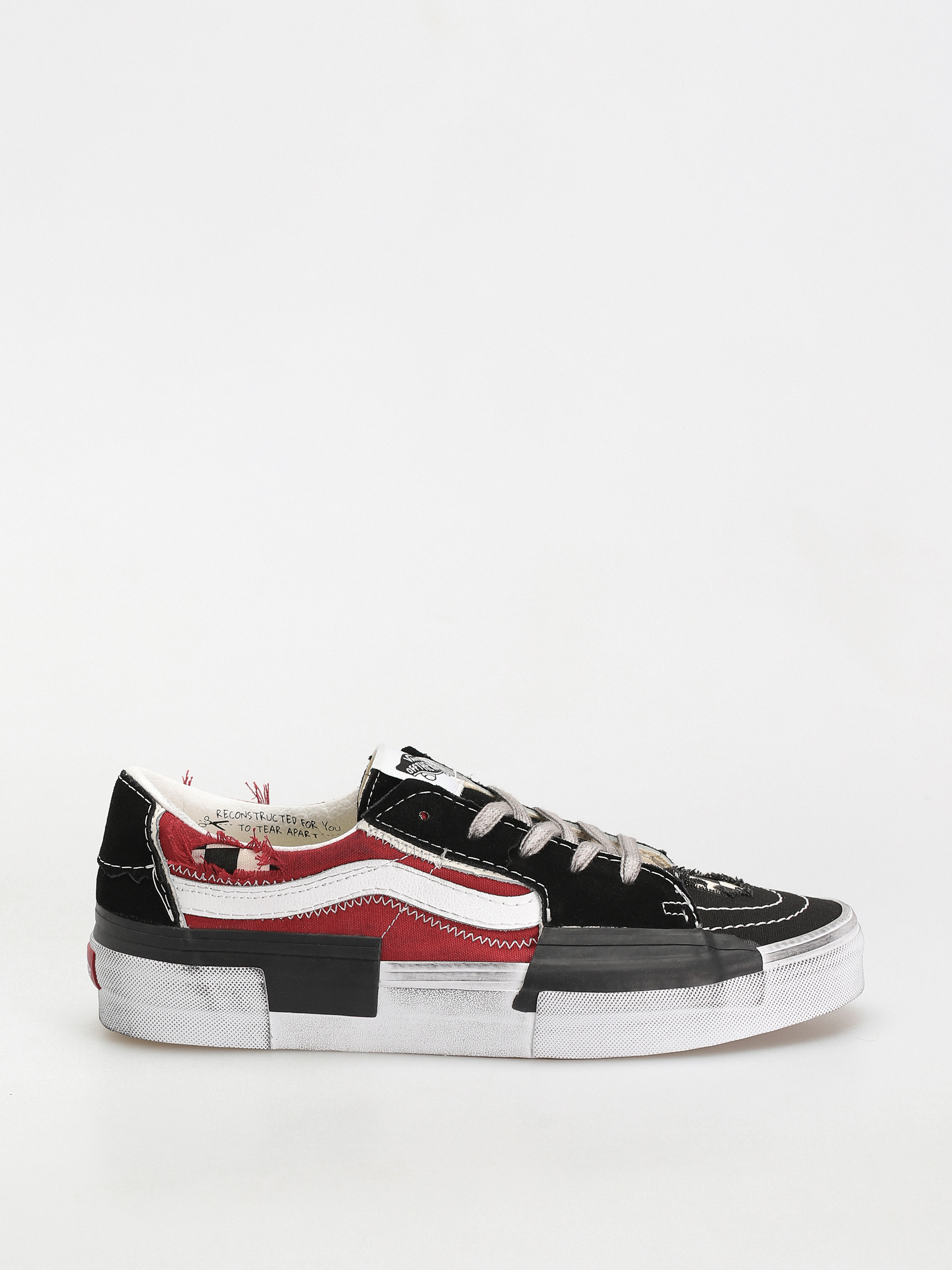 Pantofi Vans Sk8 Low Reconstruct (stressed check black/red)