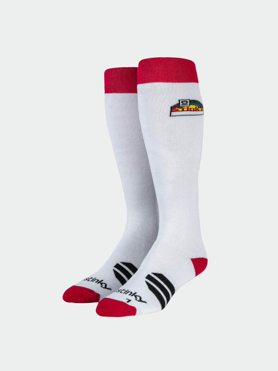 Șosete Stinky Socks The Rainbow (white/red)