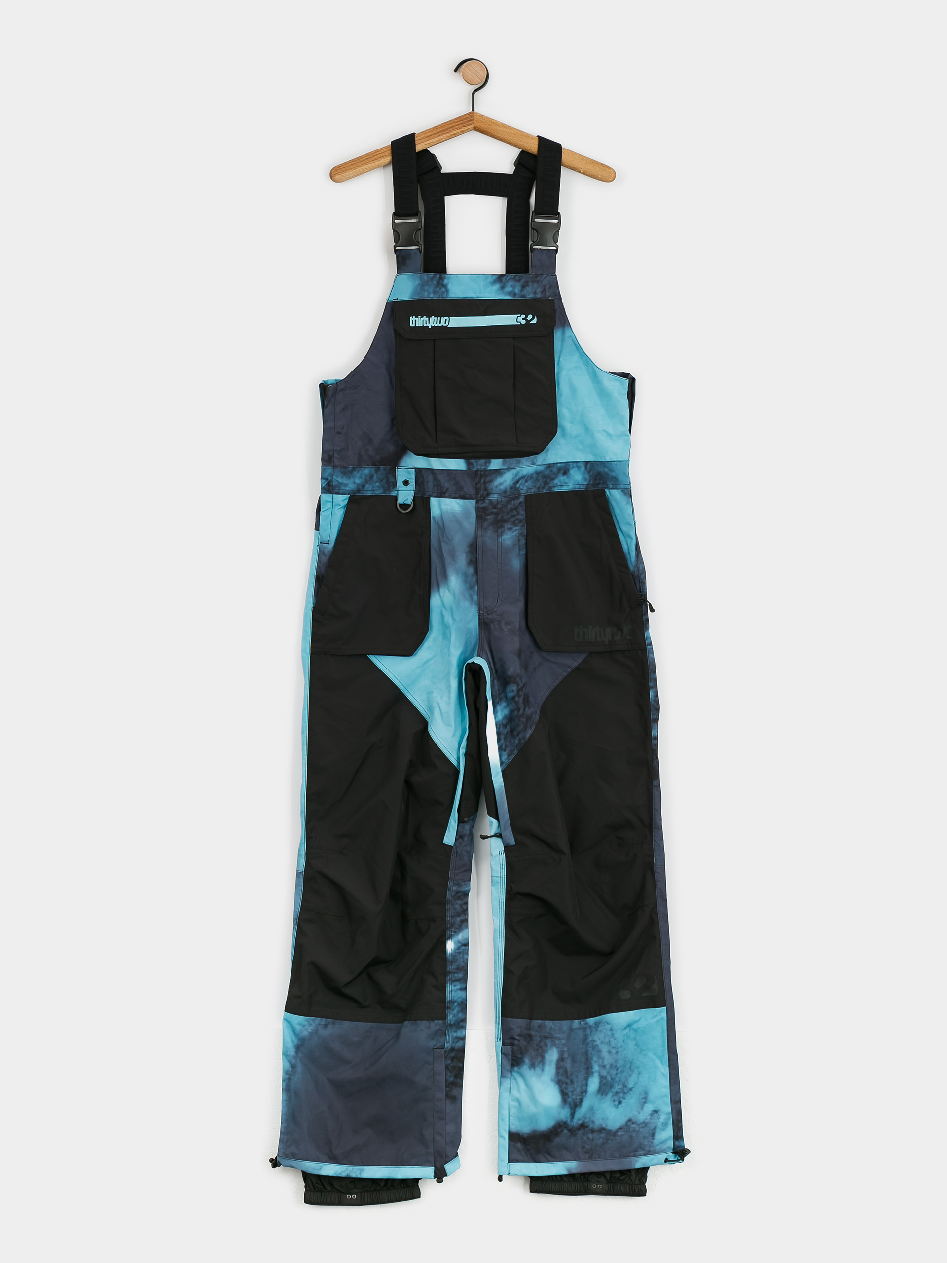 Pentru bărbați Pantaloni pentru snowboard ThirtyTwo Basement Bib (haze)