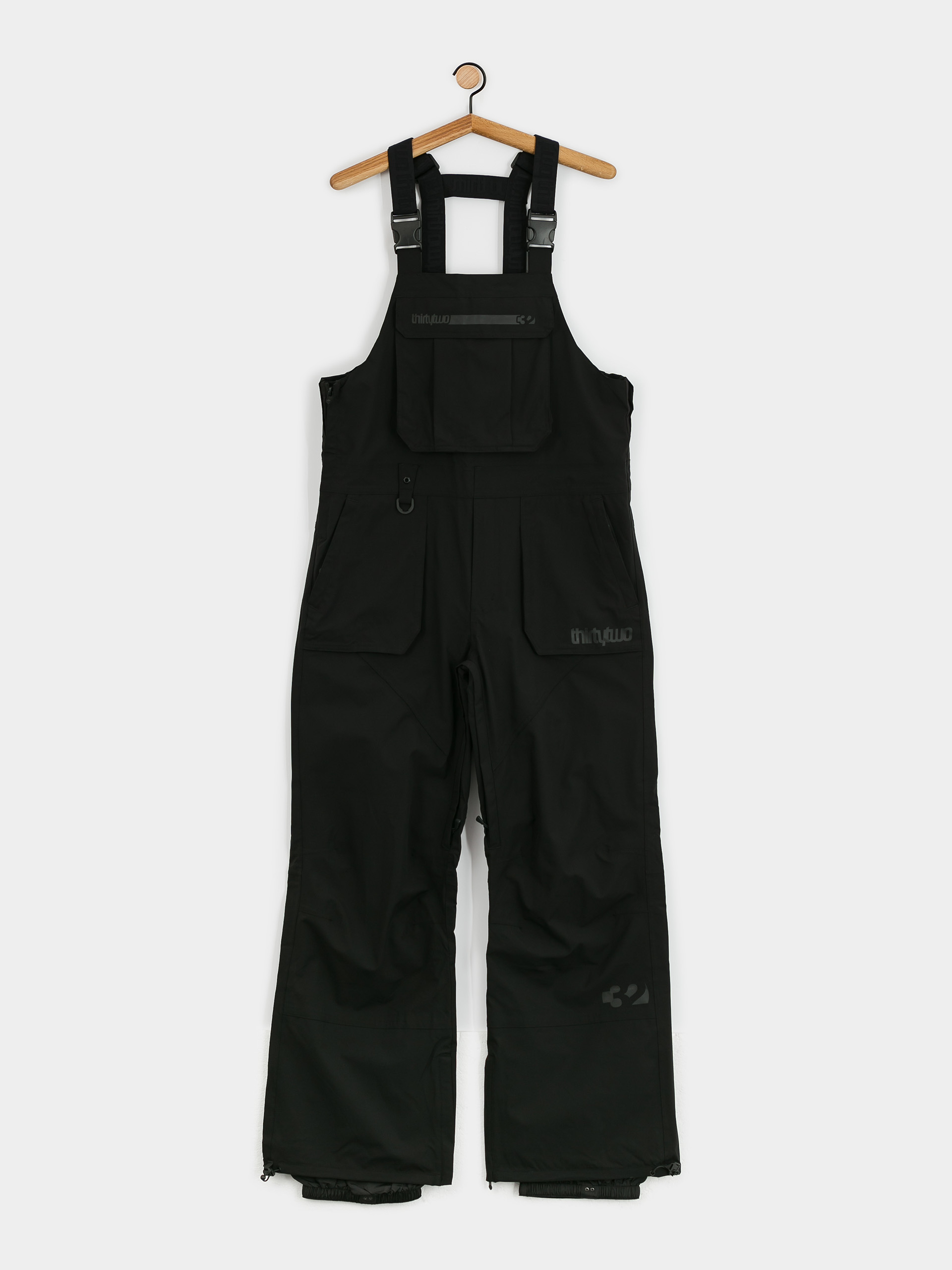 Pentru bărbați Pantaloni pentru snowboard ThirtyTwo Basement Bib (black)