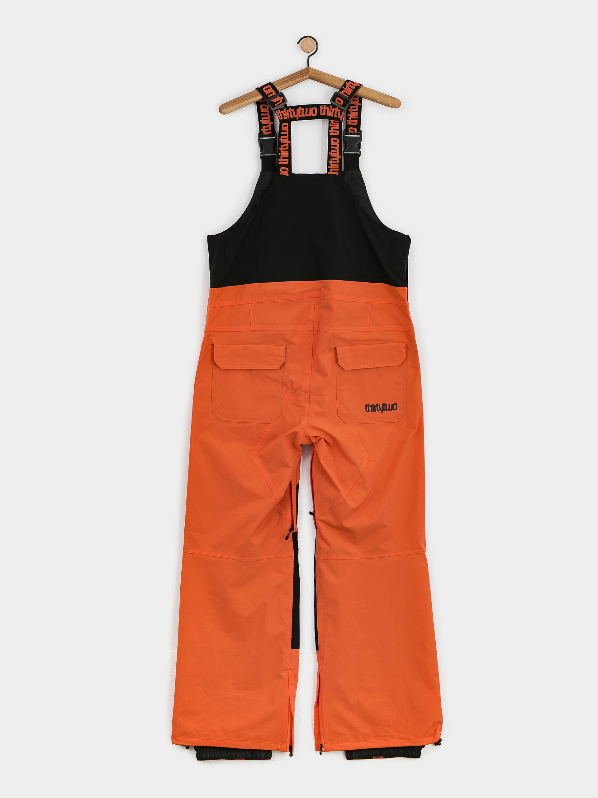 Pentru bărbați Pantaloni pentru snowboard ThirtyTwo Basement Bib (black/orange)