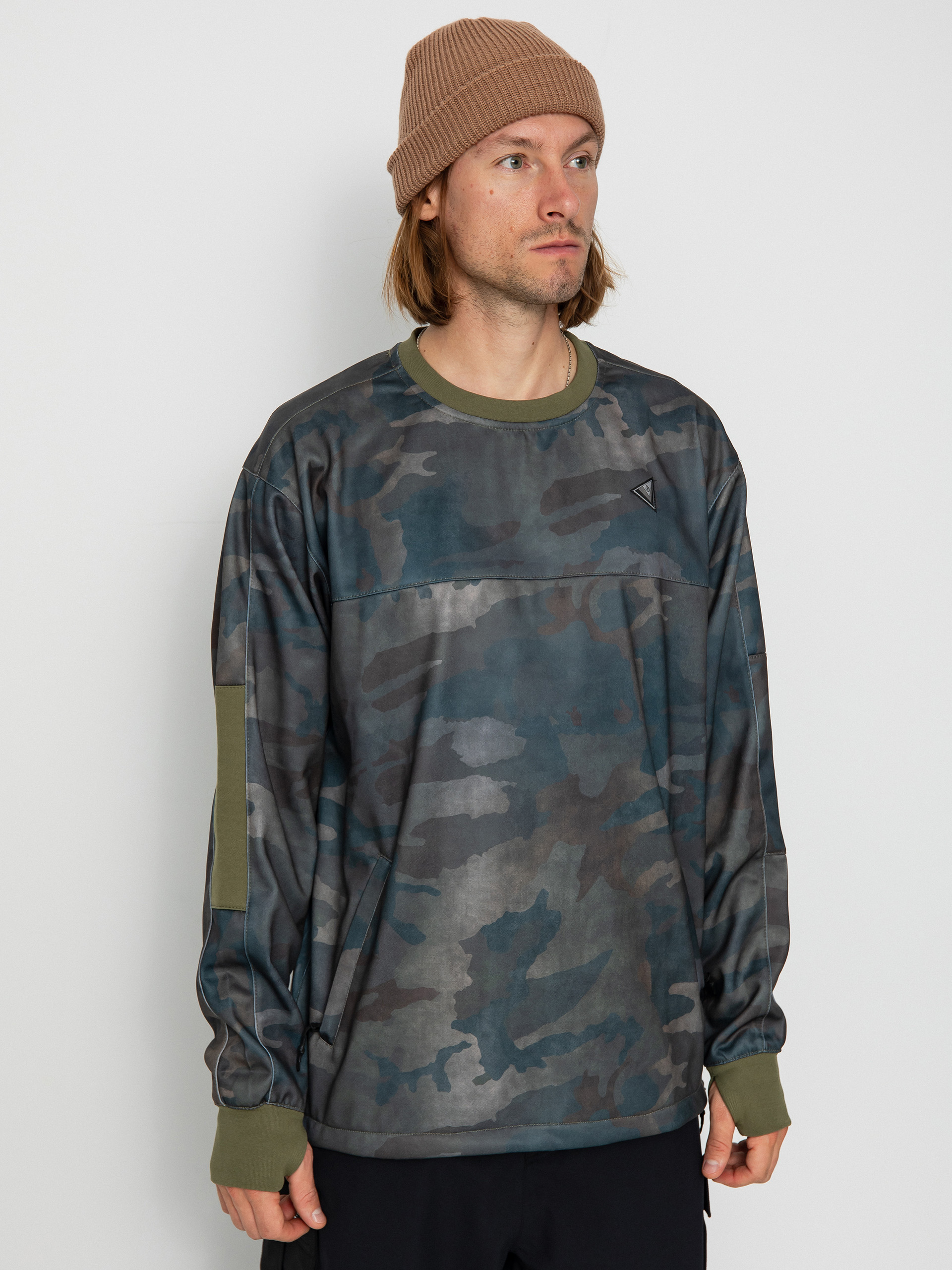 Pentru bărbați Hanorac termic Volcom Hydro Riding Crew (cloudwash camo)