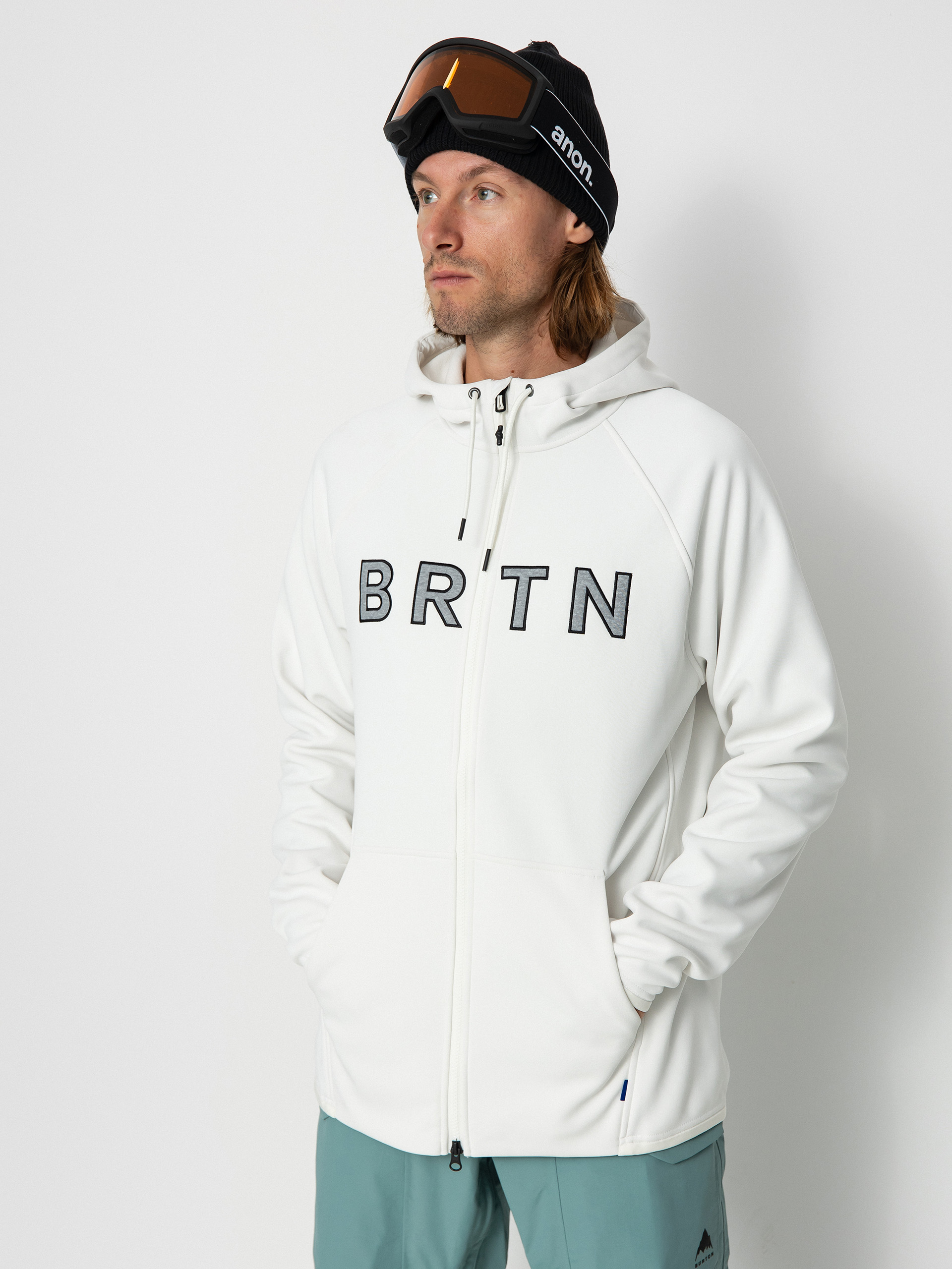 Hanorac cu glugă Burton Crown Weatherproof ZHD (stout white)