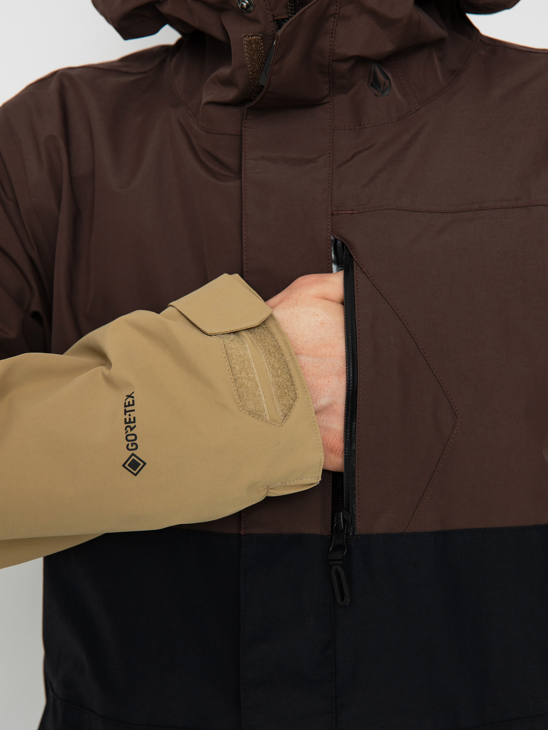 Pentru bărbați Geacă de snowboard Volcom L Gore Tex (brown)